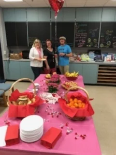 Valentine's Day breakfast for Polk Avenue Elementary Staff