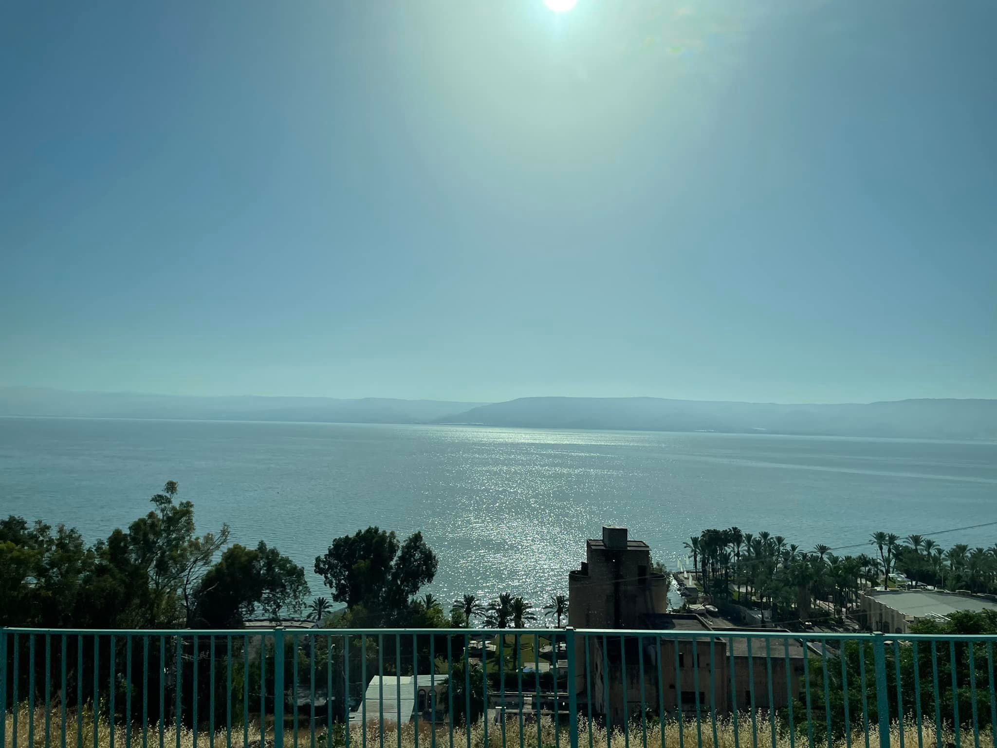  We began with a drive up the west coast of the Sea of Galilee, here coming into Tiberias. Beautiful morning! 