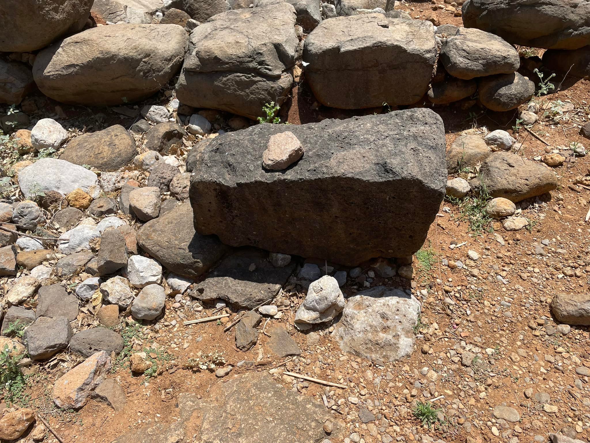  Under this basalt rock was found the only archaeological reference to King David. 