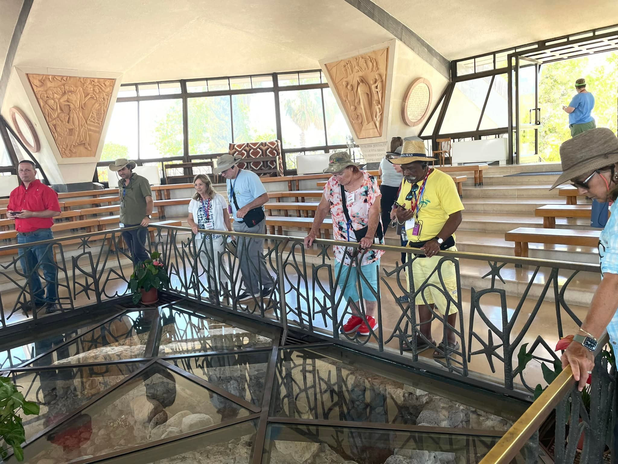  They built an observation deck/church above the site.   