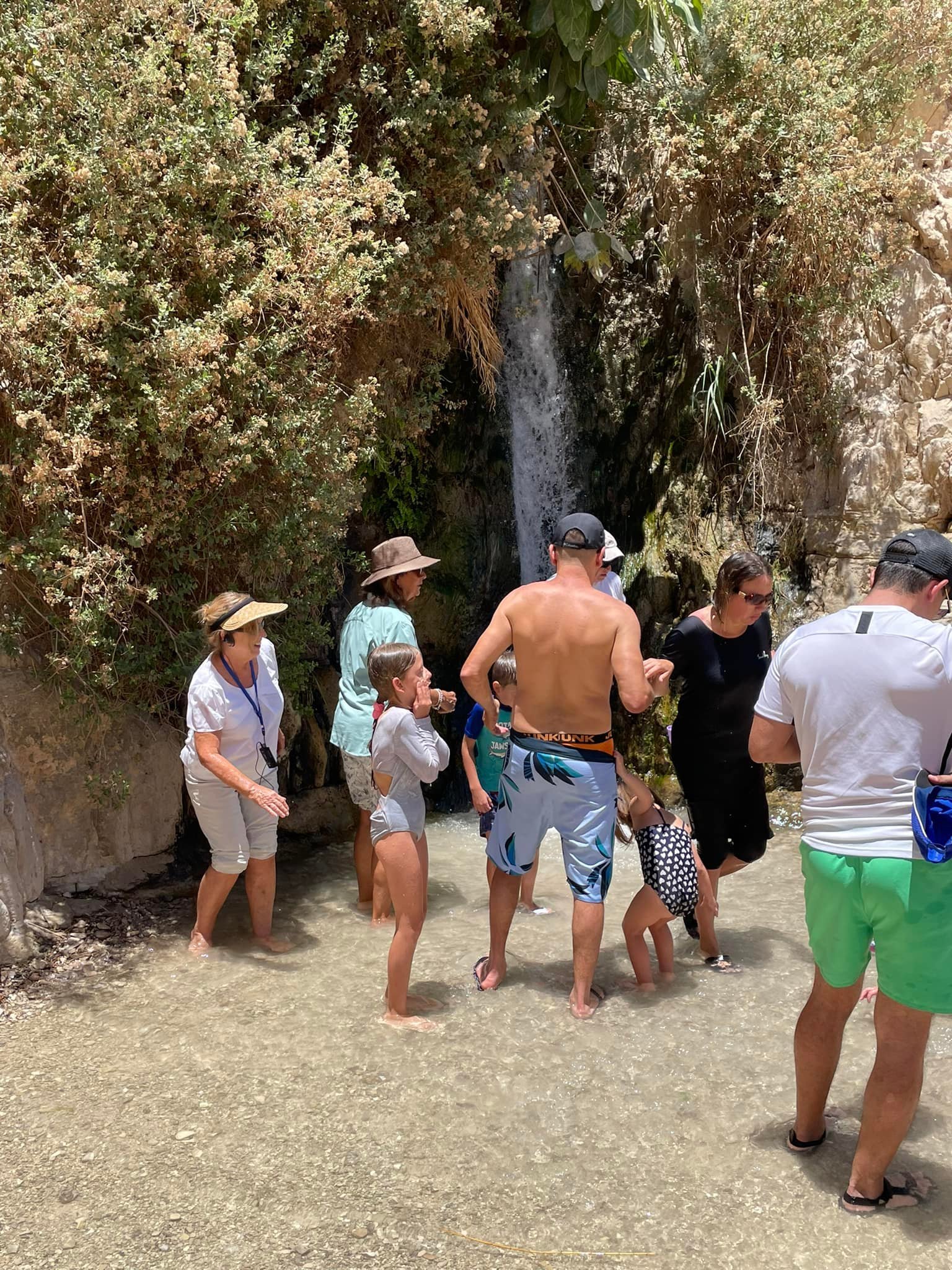  This is the lower waterfall of the springs. The water is very shallow, but there were a lot of people that wanted to just get in and splash around a bit. Again, it was at least 99°! 