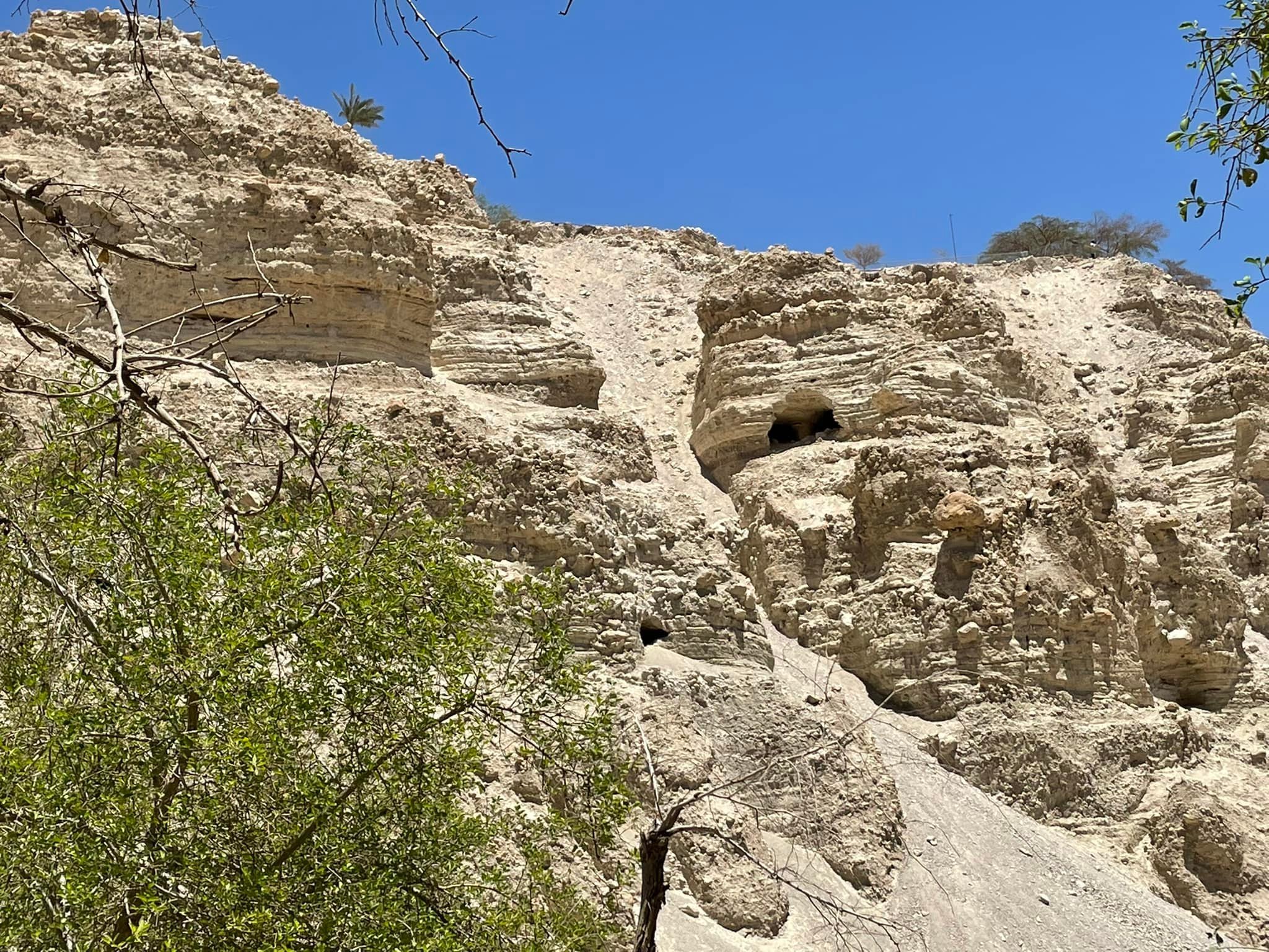  Above the springs are caves in which David hid from King Saul. However, at one point Saul went to rest in one of the caves not knowing that David and his companions were in the very back of it. Despite the urging of his comrades, David refused to ha