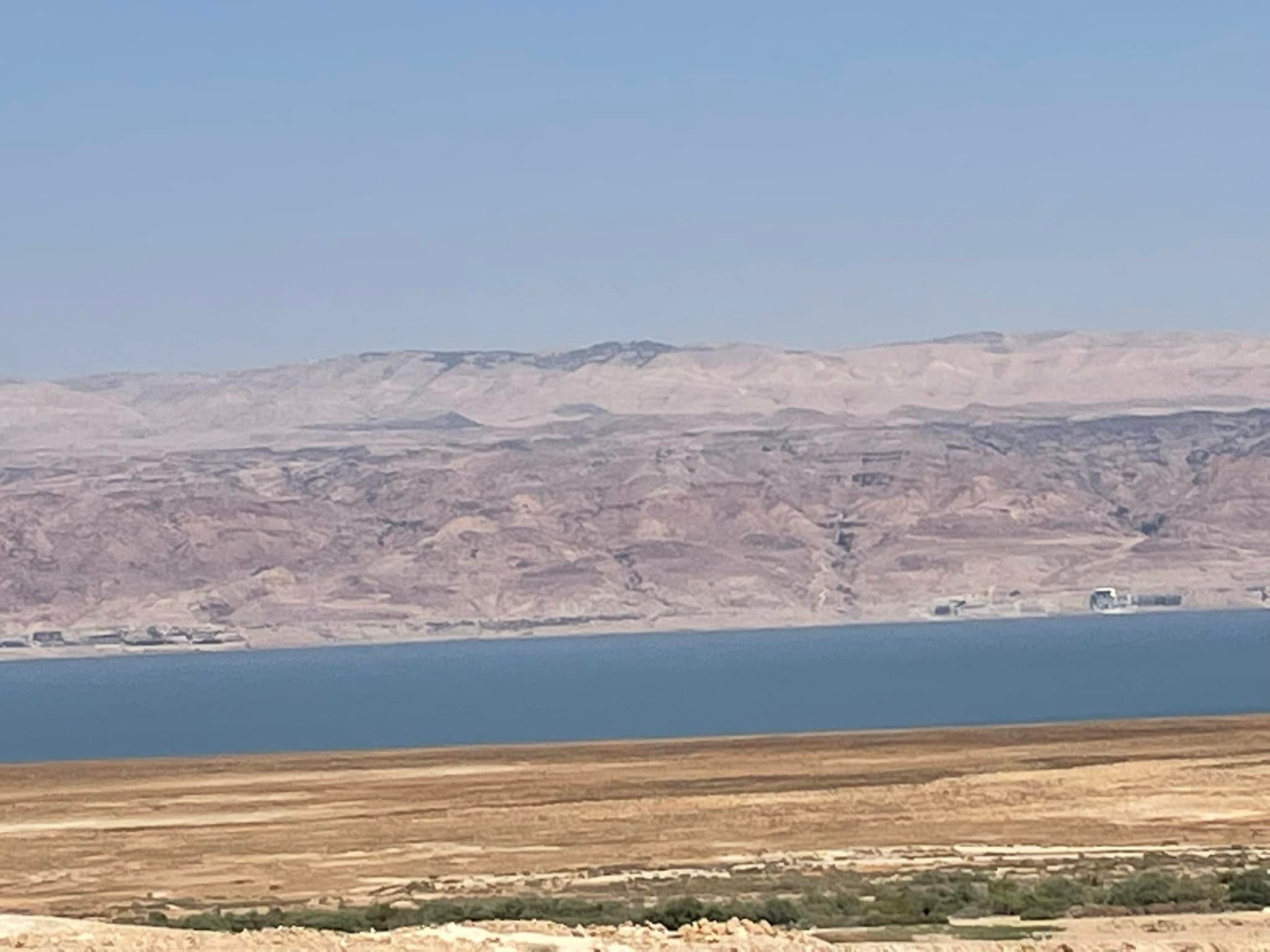  This is a view of the Dead Sea and Mount Nebo straight across from Qumran. It is frankly overwhelming to consider that this community that labored so hard to copy all of those scrolls of the Law and the Prophets of Israel did so directly across from