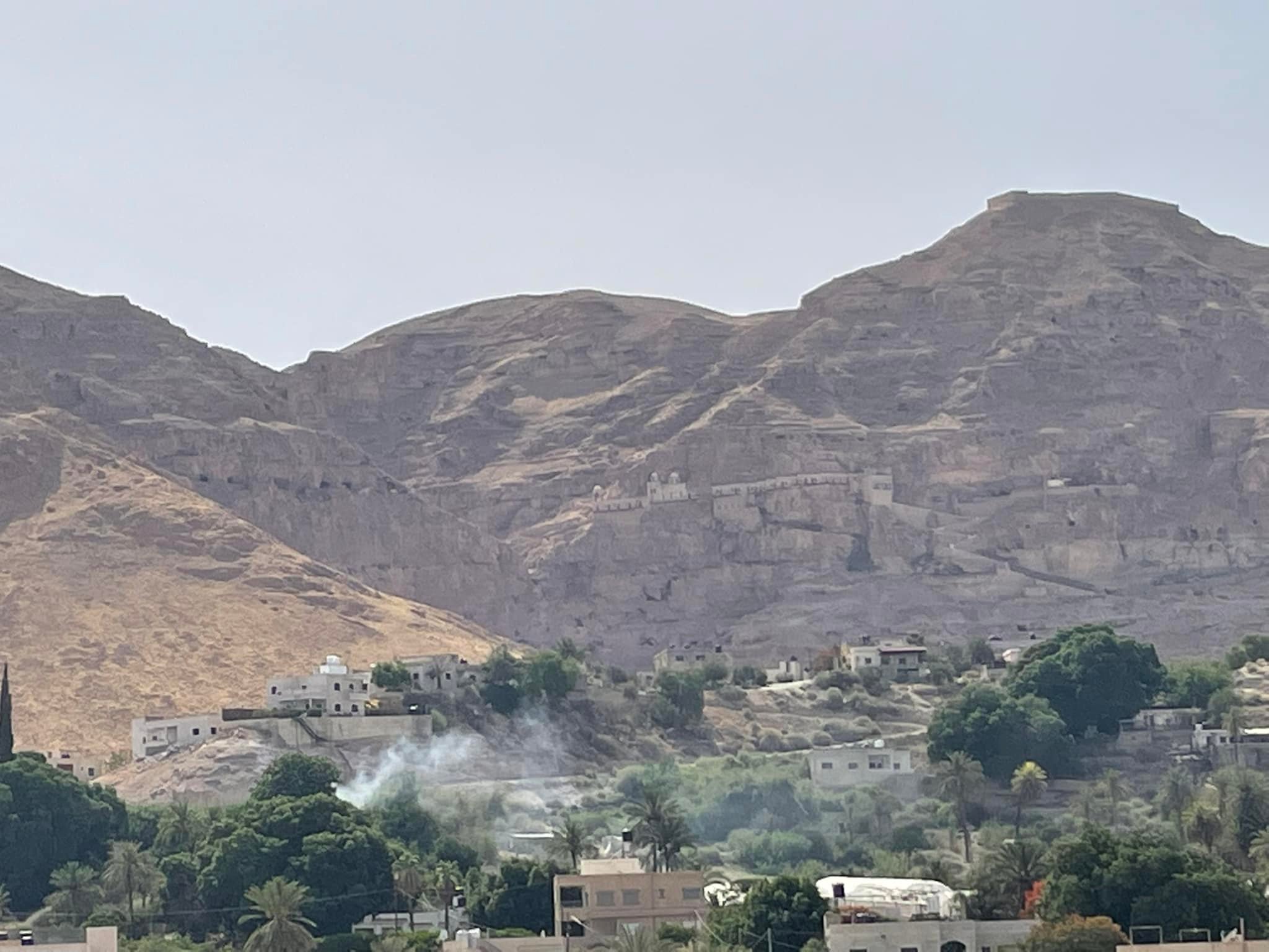  This is looking west toward the ancient trail up to Jerusalem. If you zoom in closely, you’ll see an orthodox monastery that was built along the road. It dates back to the byzantine era, in the 300s A.D.   