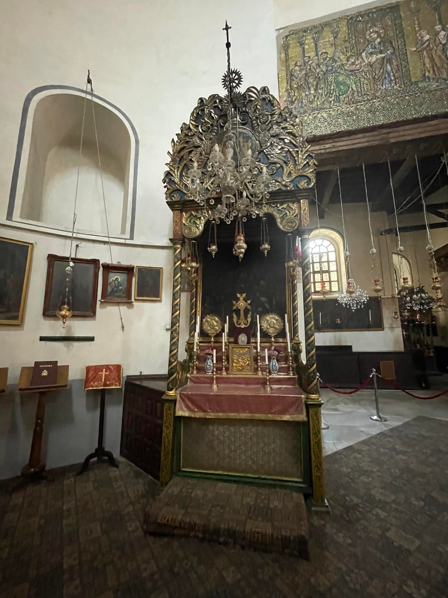  This is the Armenian churches sanctuary. They only actually have one family in Bethlehem. 