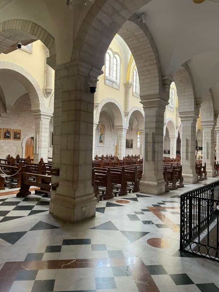  The Roman Catholic sanctuary wasn’t open, but I was able to sneak a side picture through the grate. 