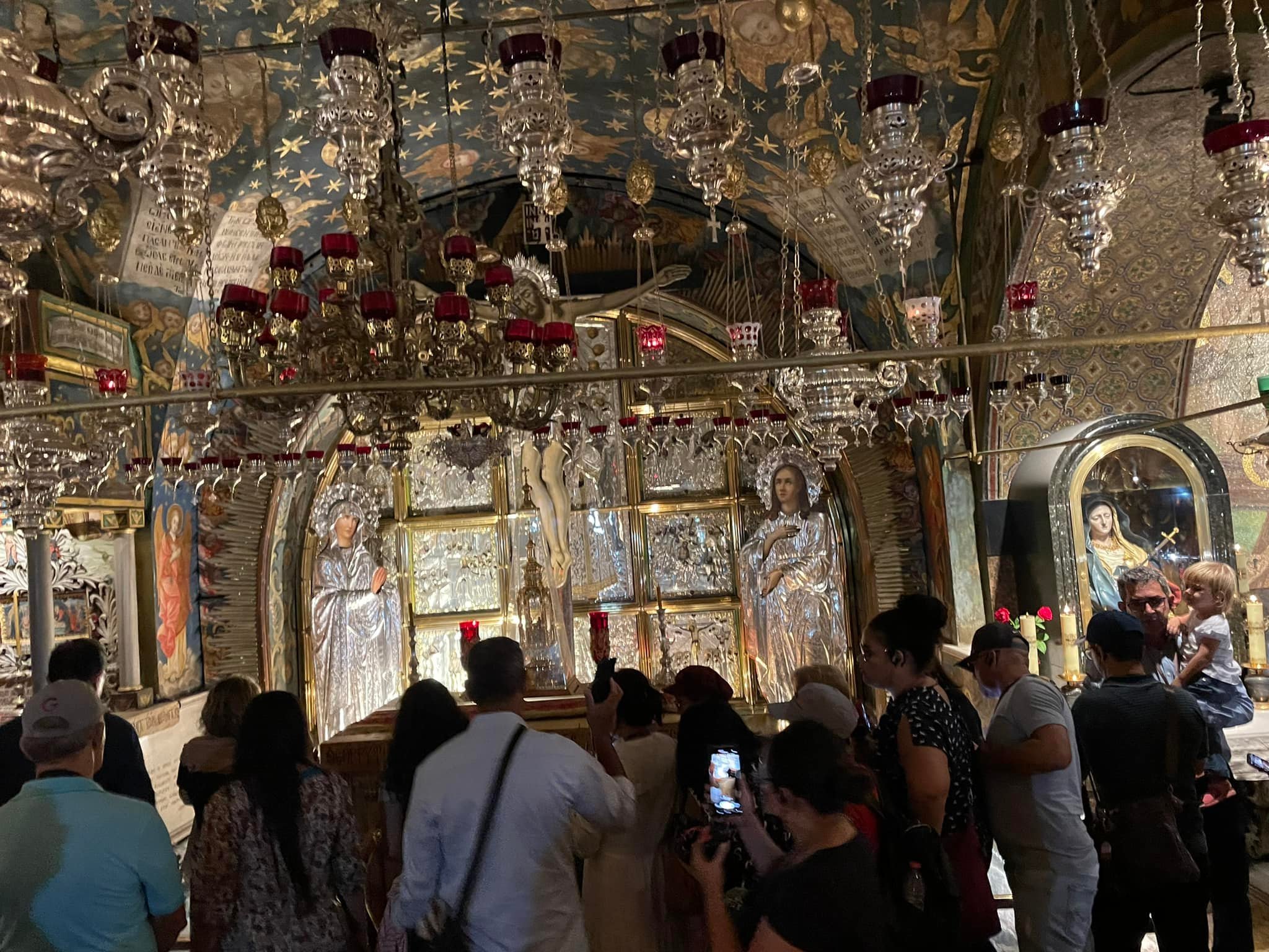  This is the altar over the spot where tradition holds the cross stood. 