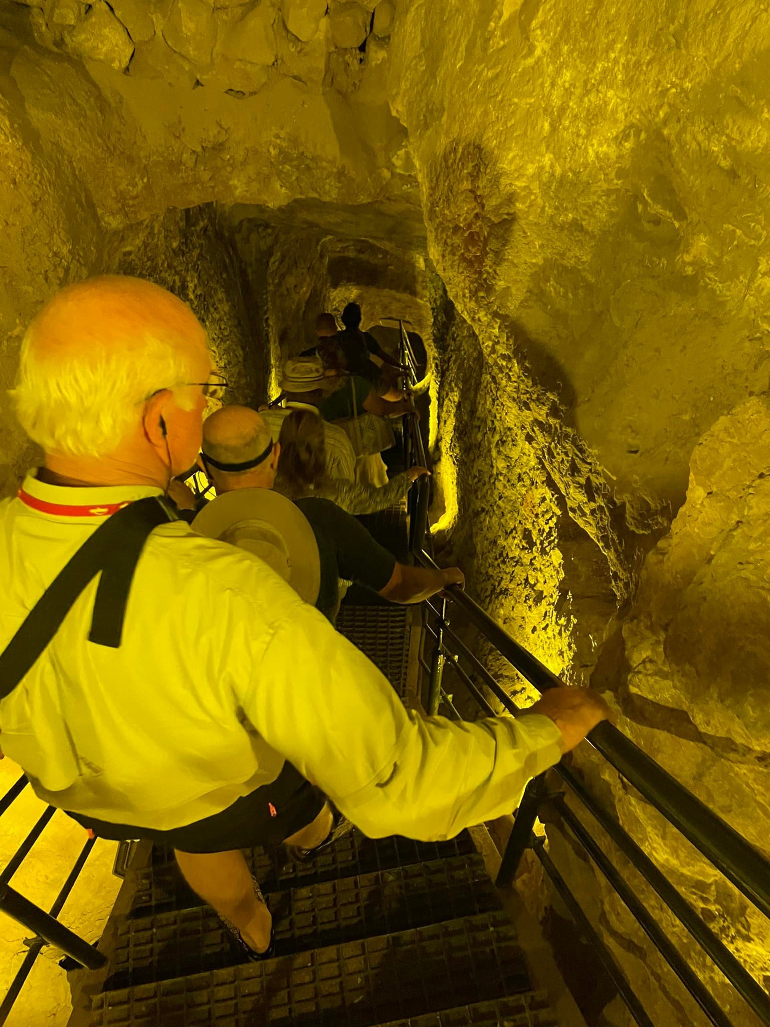  Here we are descending down to Hezekiah’s water tunnel. 