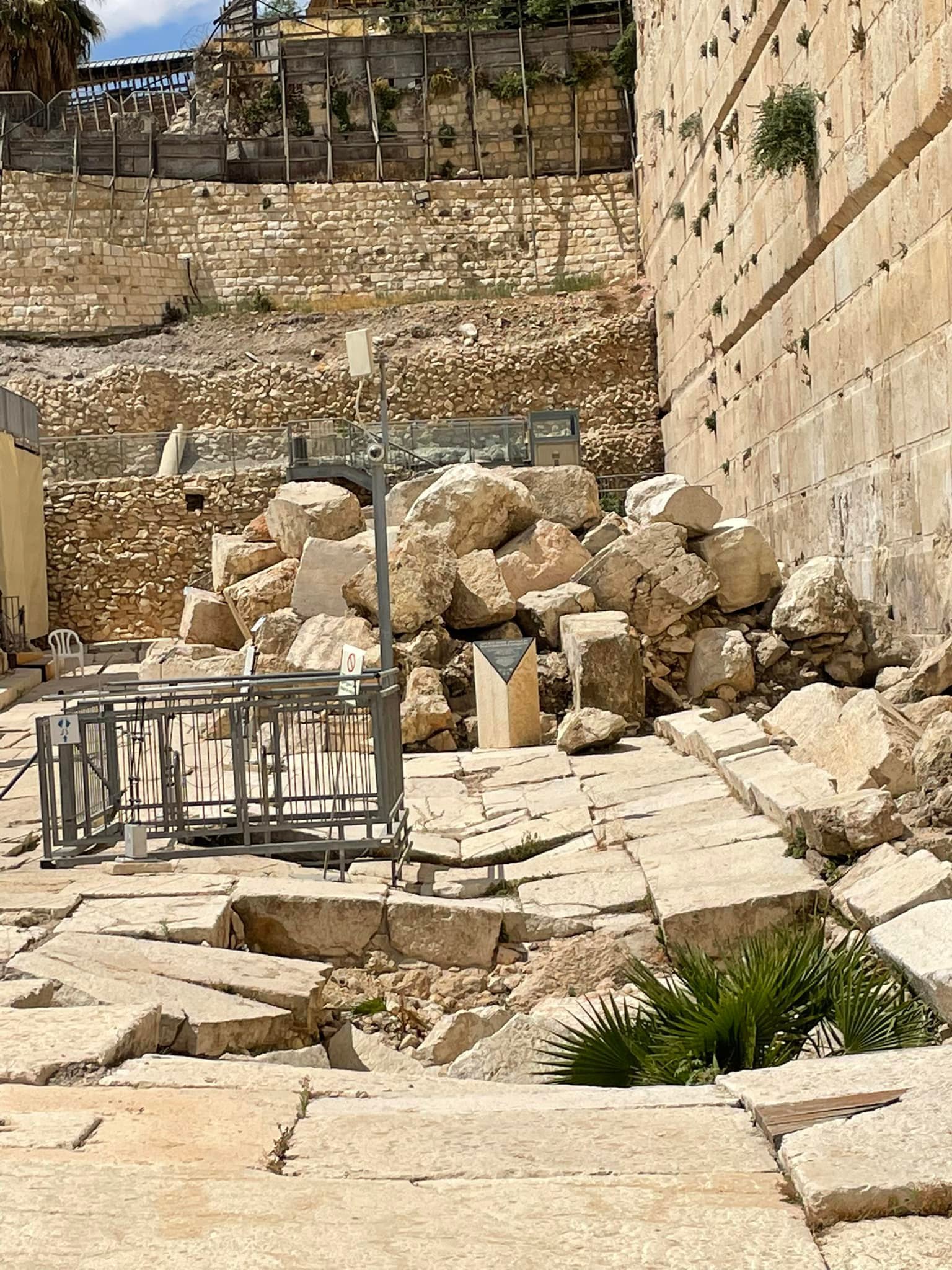  Jesus told his disciples that the temple would be destroyed to the point where not one stone was left upon another. That happened, and these are stones that were thrown down from the top of the wall. Not one is left upon another. And these are all f