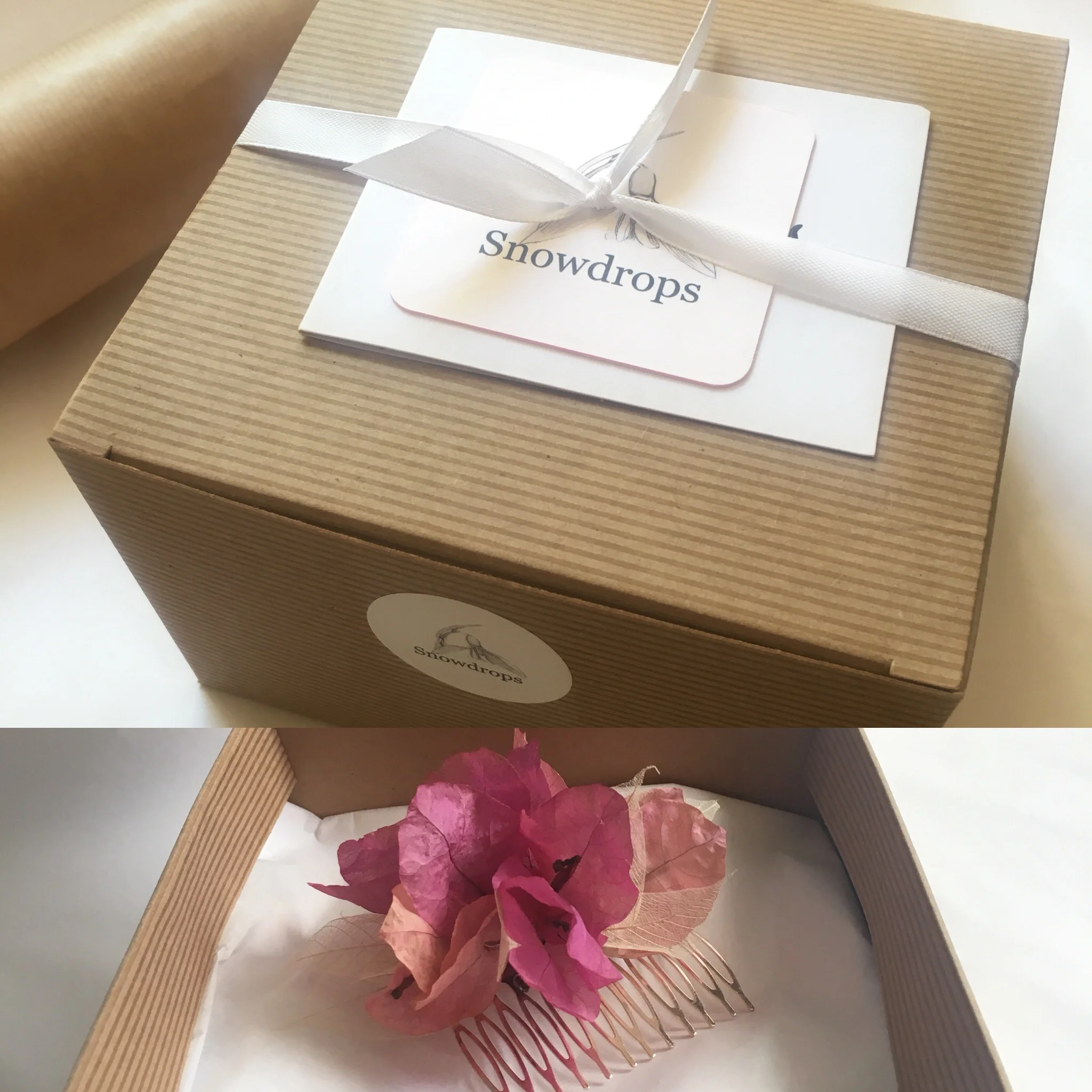 Dried Flower Hair Comb on sale at Snowdrops Floristry @ Etsy