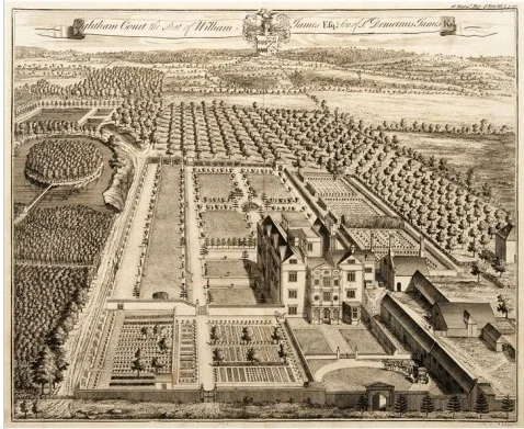 Johannes Kip Engraving 1718 of Ightham Court