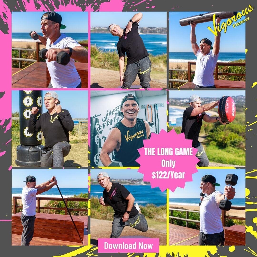 G&rsquo;Day TEAM😁

Have U download the all-NEW Vigorous Fitness App yet🤔

Stay INVIGORATED❤️&zwj;🔥 track progress, unlock exclusive content, take advantage of SPECIAL 
&ldquo;The Long Game&rdquo; $122/year😱

Video tutorials, techniques, intake/ou