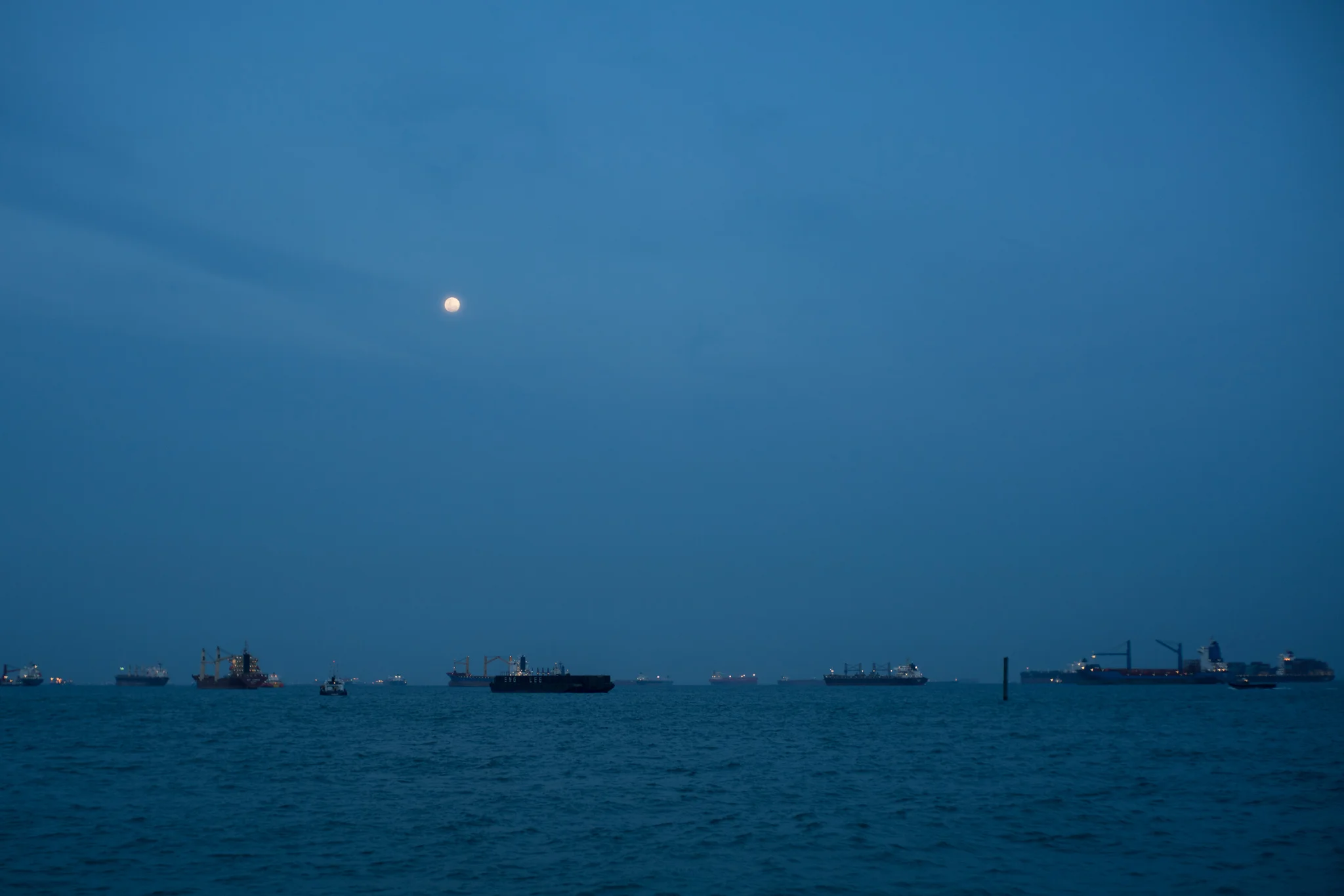 March 2017, Singapore Strait, on a return ferry from Pulau Subar Laut (“Big Sister” of The Sisters Islands), Singapore.