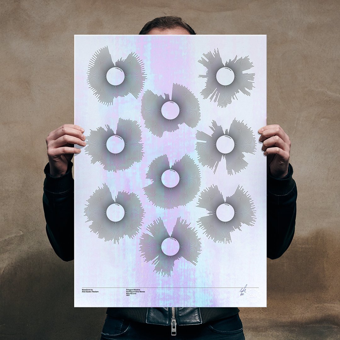 Polygon Window - Surfing On Sine Waves — Waveform soundwave art print —  Alex Szabo-Haslam