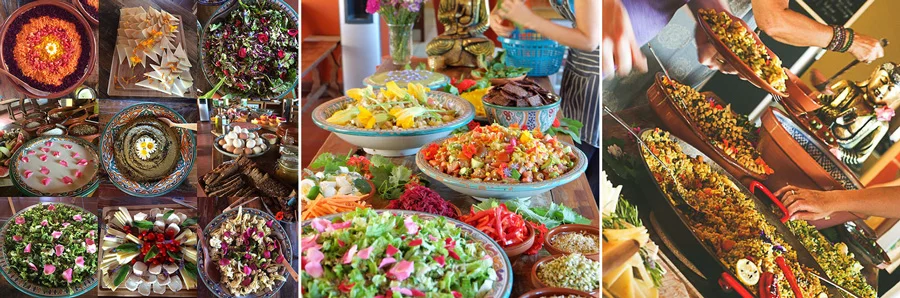 Healthy food at the Yoga Retreat in Spain