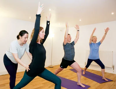 Small group yoga class