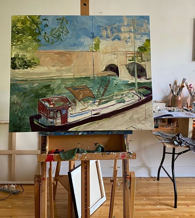 Am I &laquo;&nbsp;channeling&nbsp;&raquo; Dufy in this new painting I&rsquo;ve started? One of my favourite artists from a long time ago! It makes me feel happy to paint Paris. Sure hope I&rsquo;ll get back there in the future post-Covid-19!