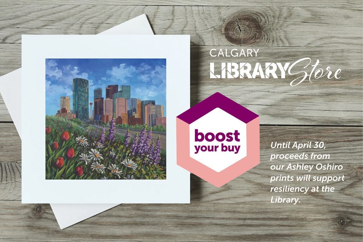 For the last two years, a selection of my 5x5&rdquo; ($15 each) Downtown Calgary Art Prints can be purchased at the Library Store @libraryfdnyyc .  100% of proceeds from your purchase supports the Calgary Public Library. 

This month is *Boost Your