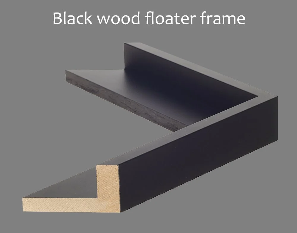 Custom Black Float Frame (14x14" and Larger)
