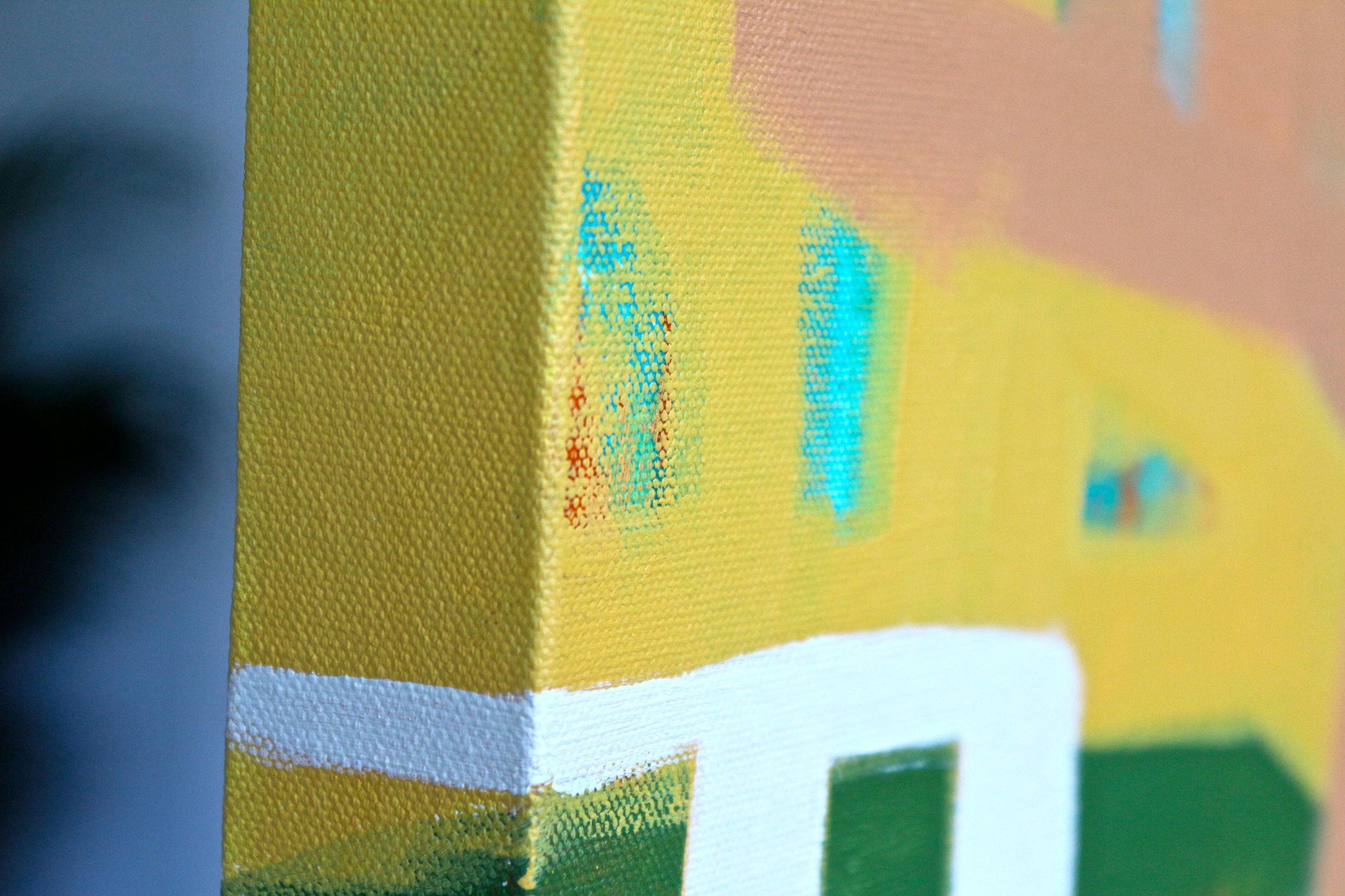 Flat And Fat canvas edge Jasmine Farrow art