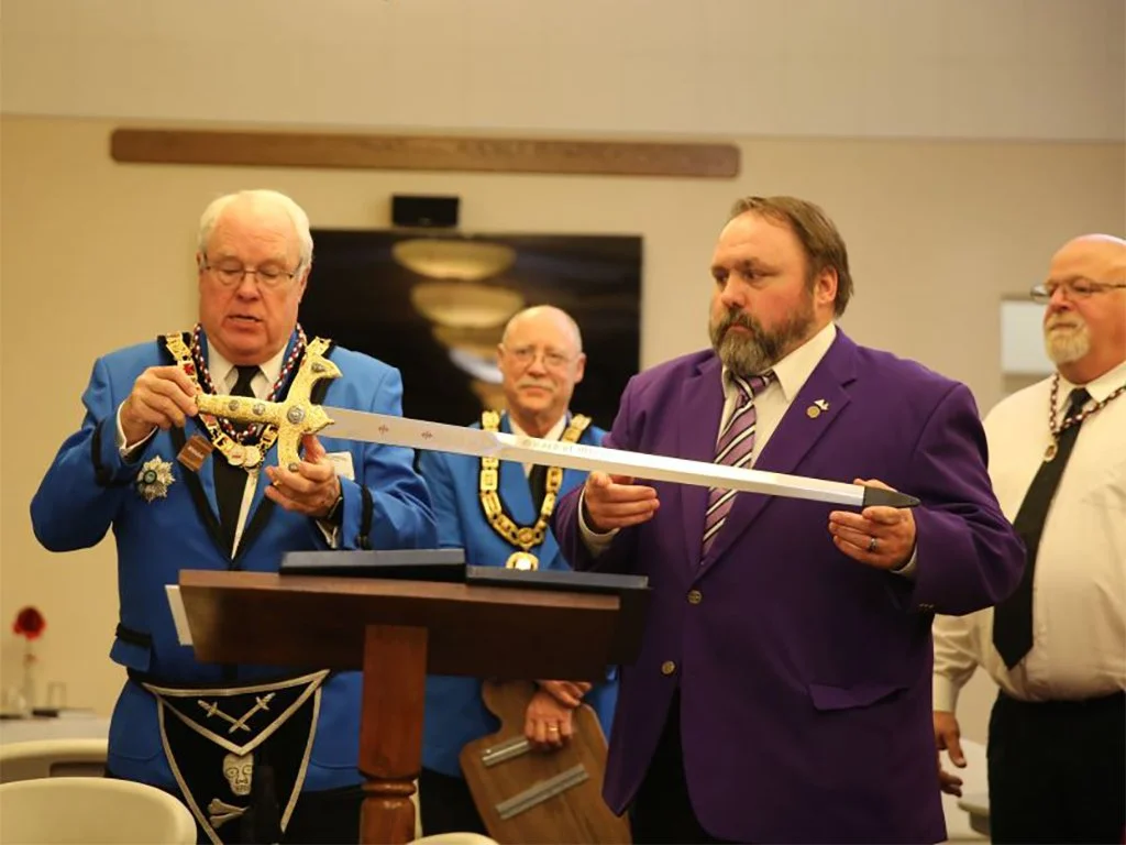 Knights Templar Eye Foundation Sword of Merit Presented to Marysville Commandery No. 7, KT