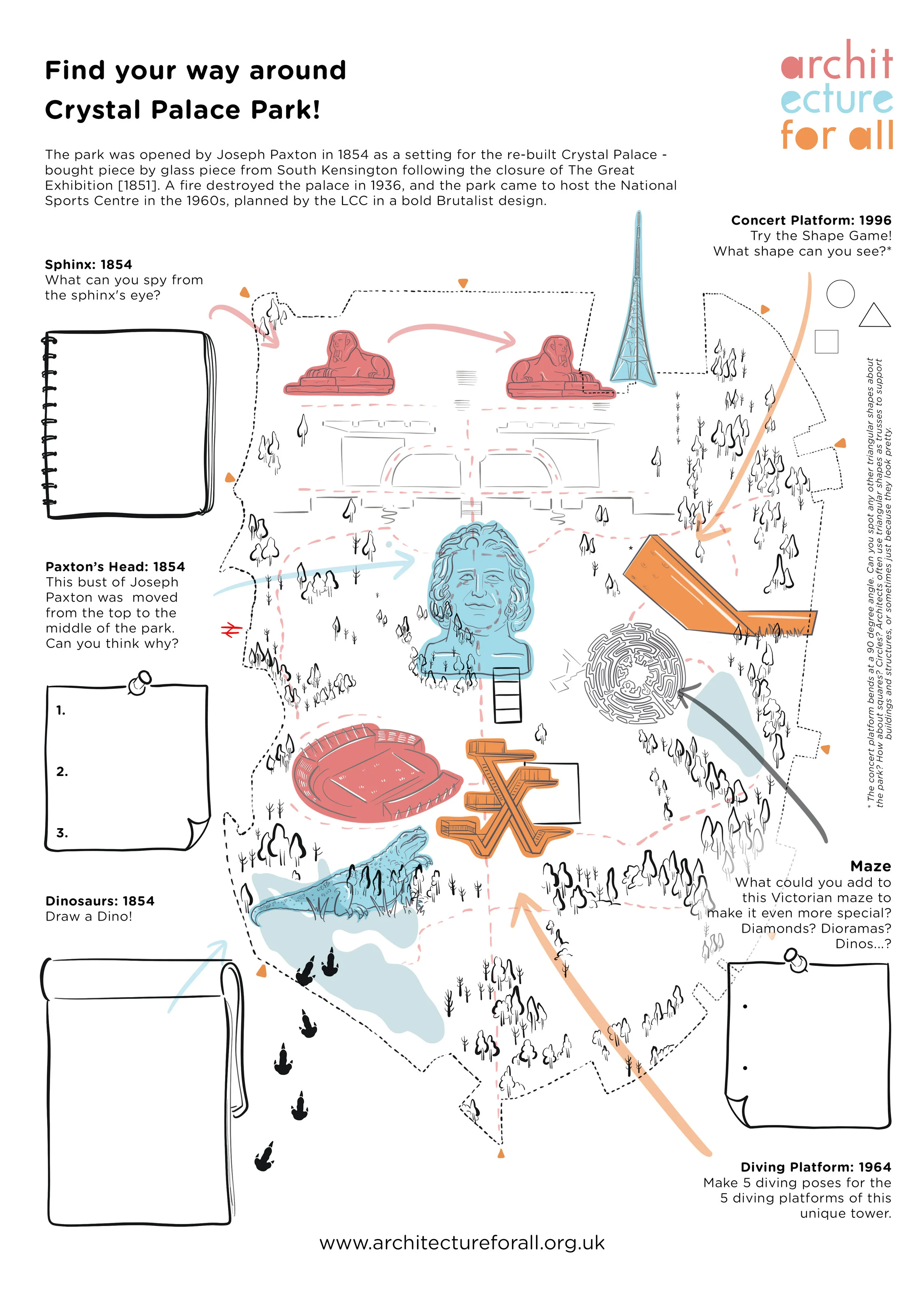 Crystal Palace - part of a series of maps and teacher resource packs, enabling students to explore both the architecture of this incredible park, and the natural environment. 2018