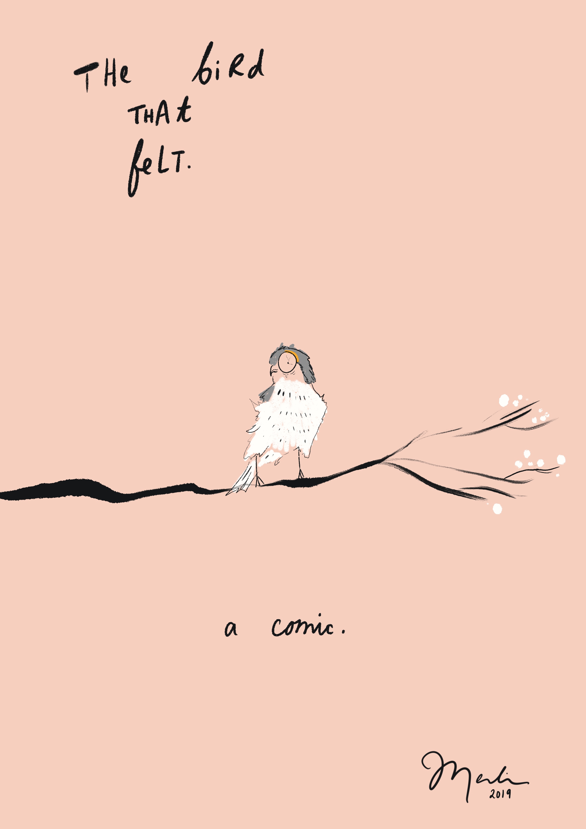 Short comic exploring mental health, through the character of a small falcon
