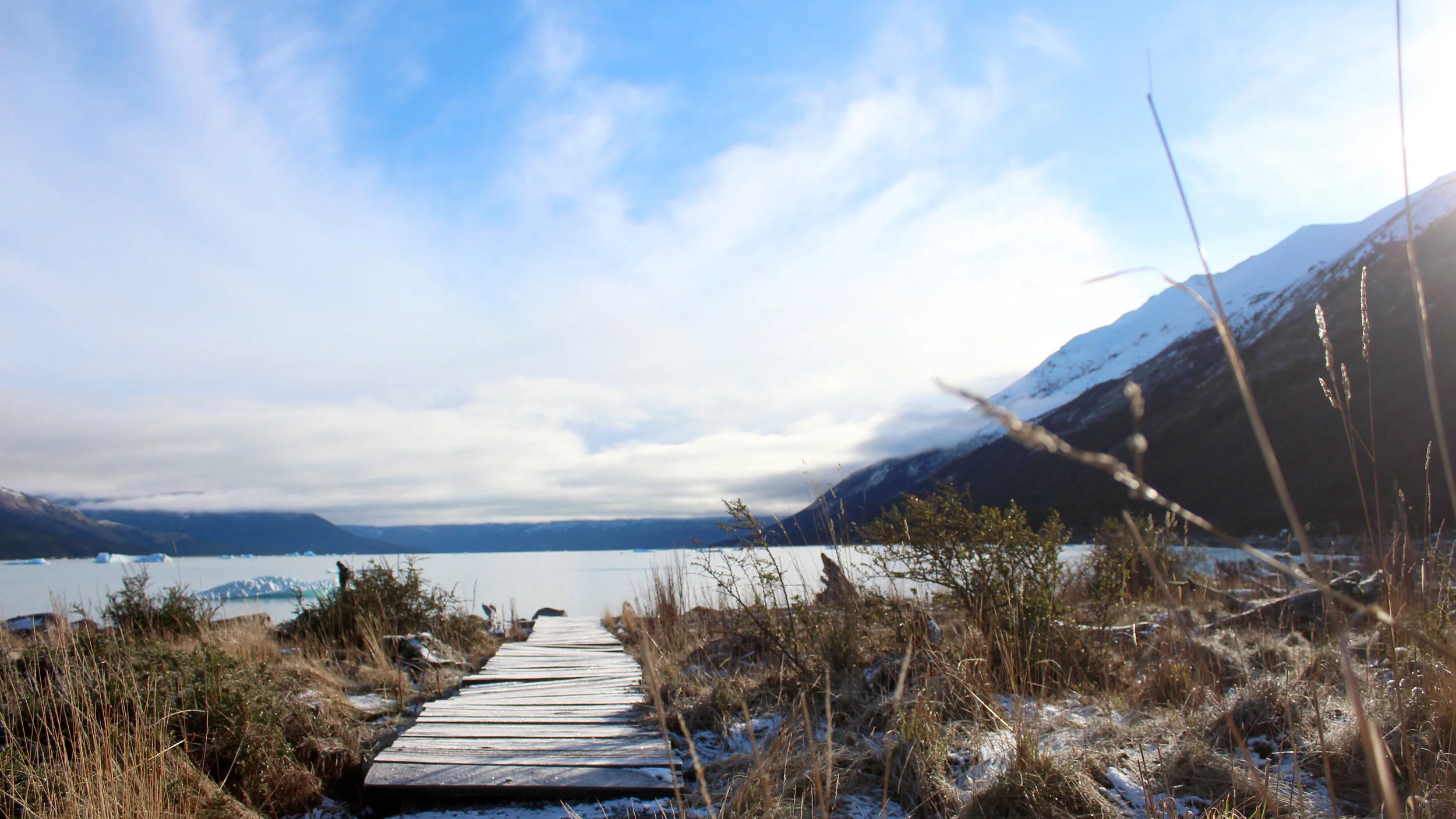 Frozen boardwalk