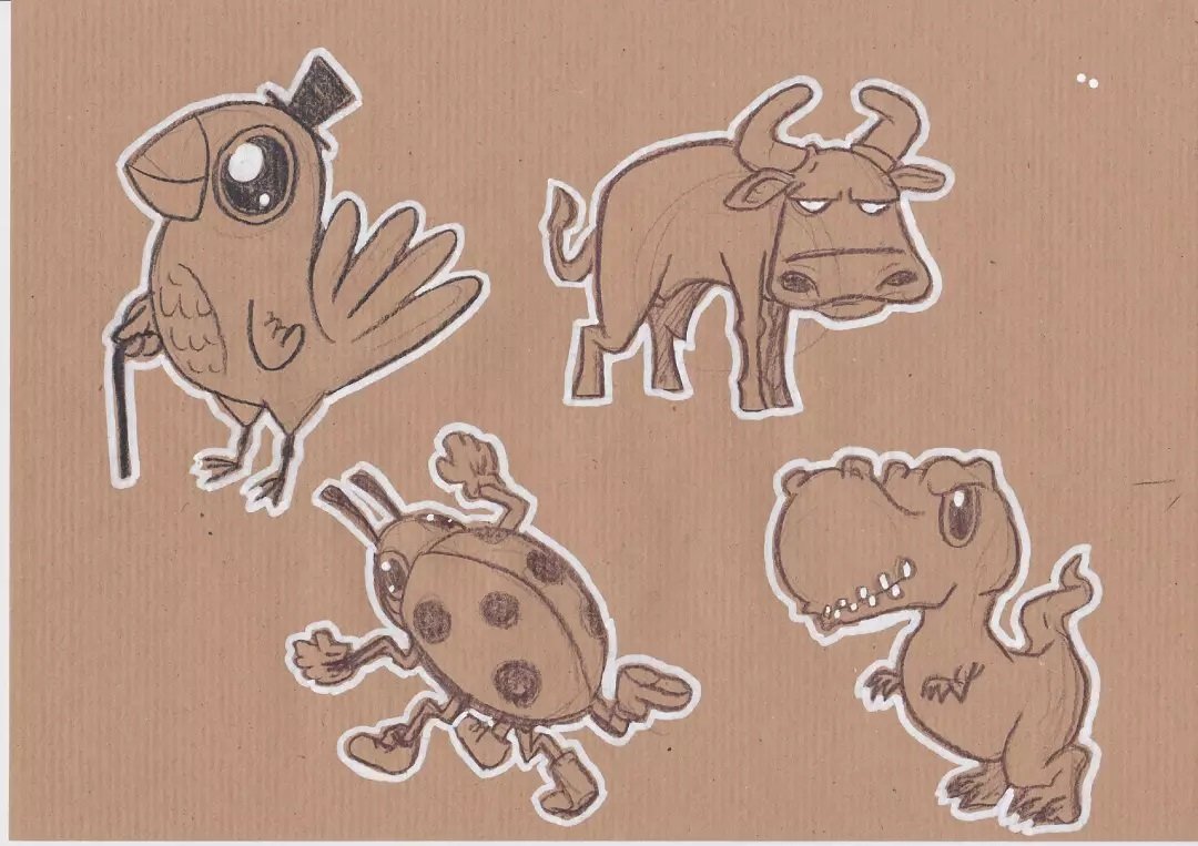 About three weeks ago I participated in an event called 'ezelsoor': kids could come there to put covers on their school books. They could pick any kind of paper with a print OR choose the brown paper and have an illustrator draw something on it. I wa