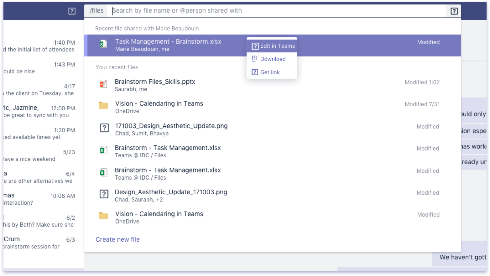 Challenges of accessing “hidden buttons” using keyboard : As seen in the above image, accessing the hover state buttons using keyboard was one of the key concerns. While the intent was to give users a faster way to manipulate files using the mouse in the list view itself, the same task gets extremely time-consuming on the keyboard. So to ensure consistent experience, we decided to limit the number of hidden buttons to 3 and only focus on tasks that are frequently performed.
