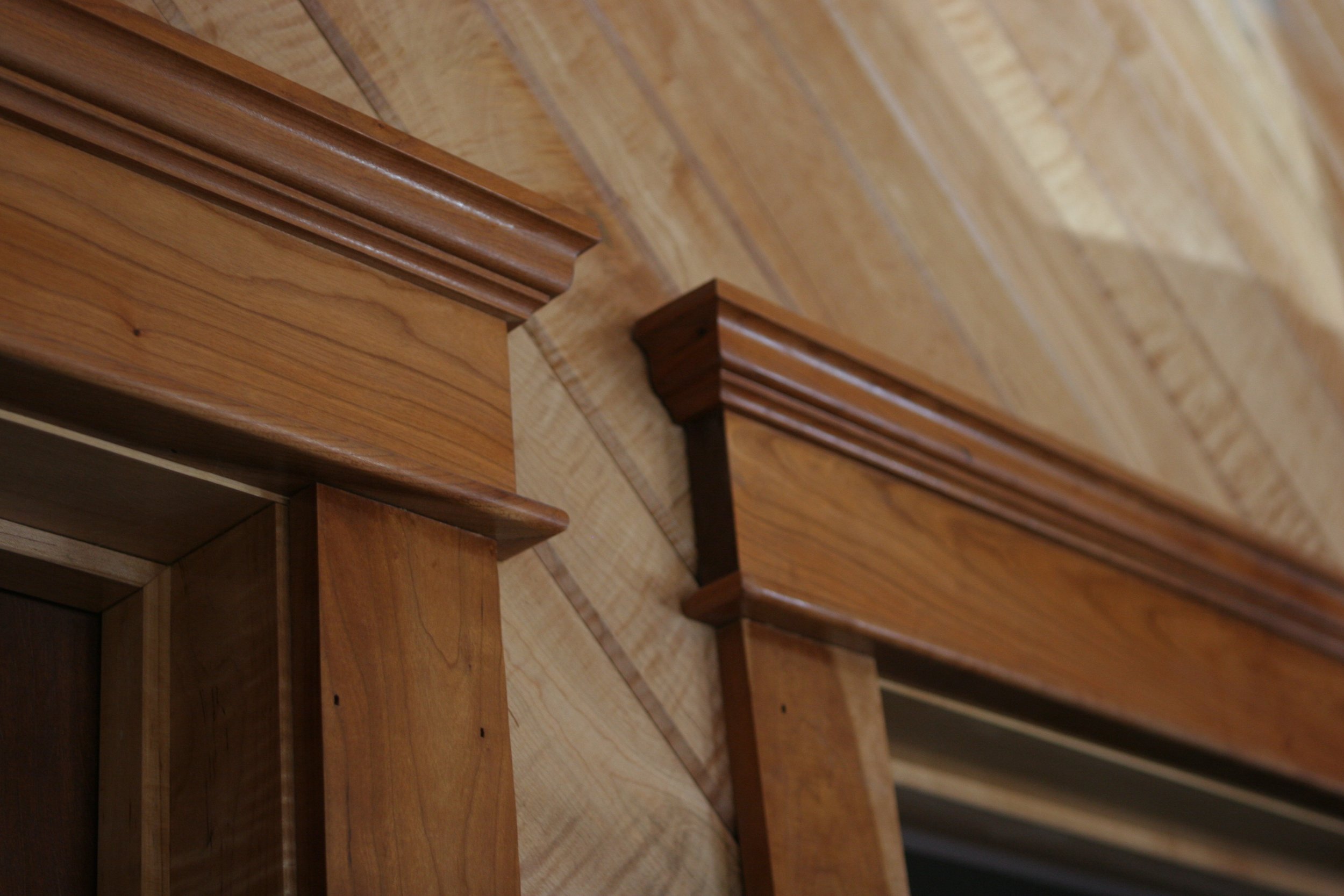 Cherry trim and crown moulding.JPG