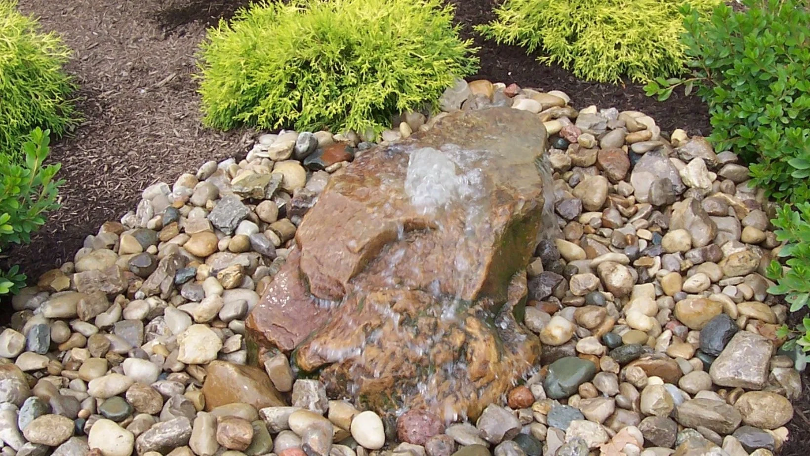 Winter Landscaping Bubbler Fountain - Seilers Landscaping