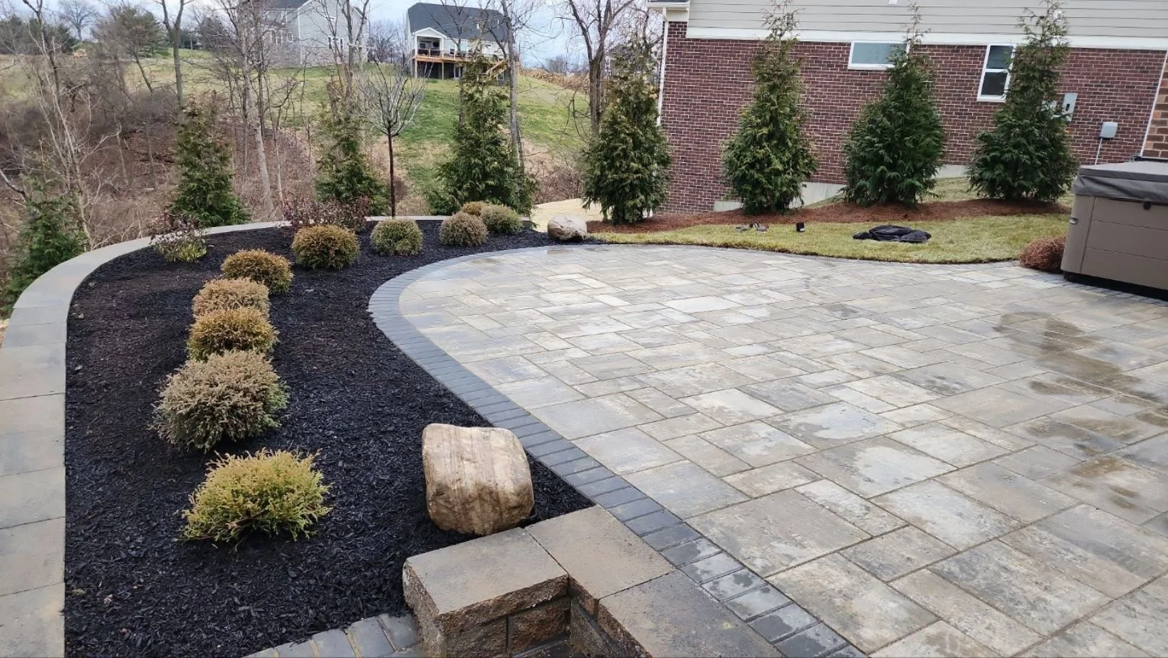 winter landscaping hardscaping - Seilers Landscaping