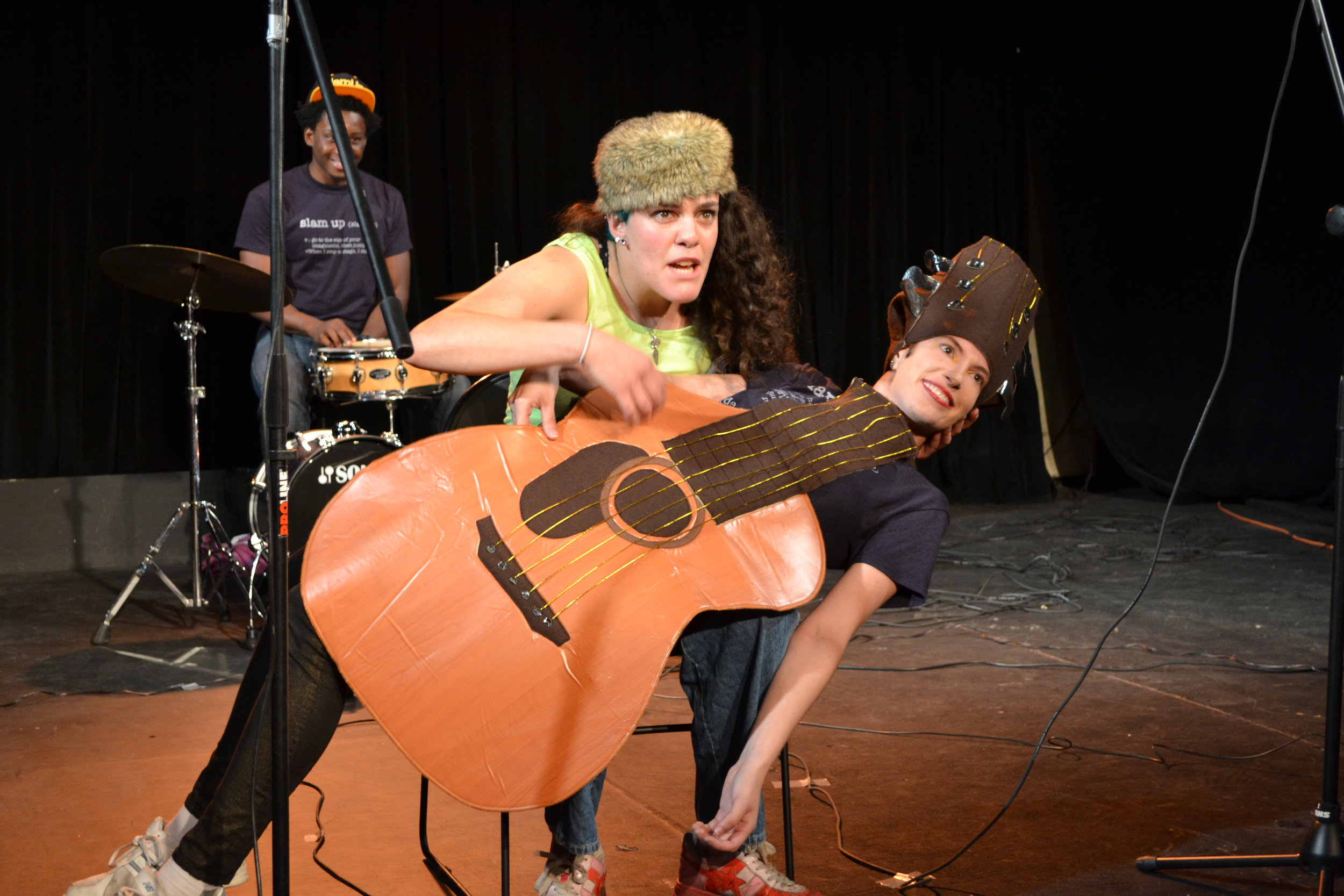 Just good old Farmer Gaston & his guitar, Henry.