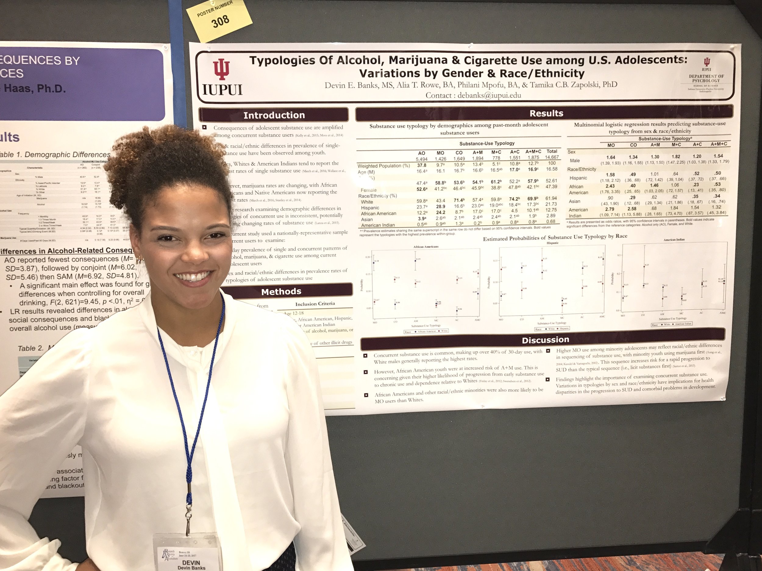 Devin Banks and her poster at RSA.
