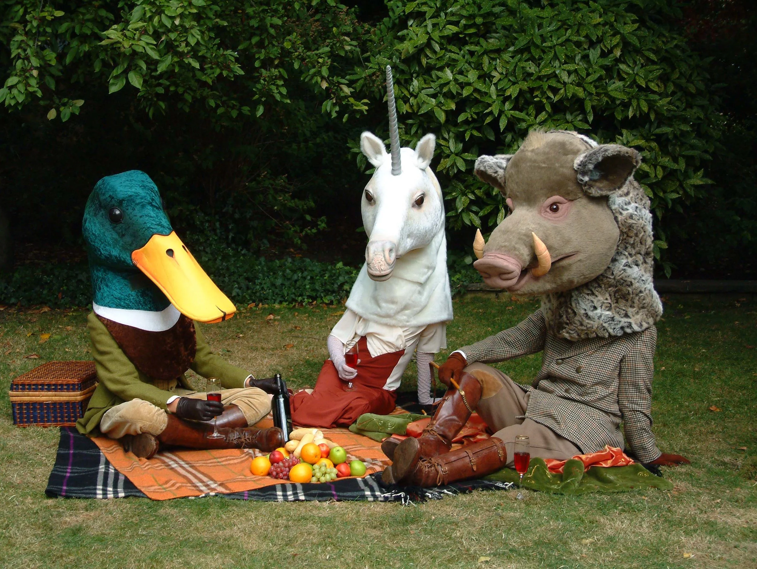 Mallard, Unicorn and Boar