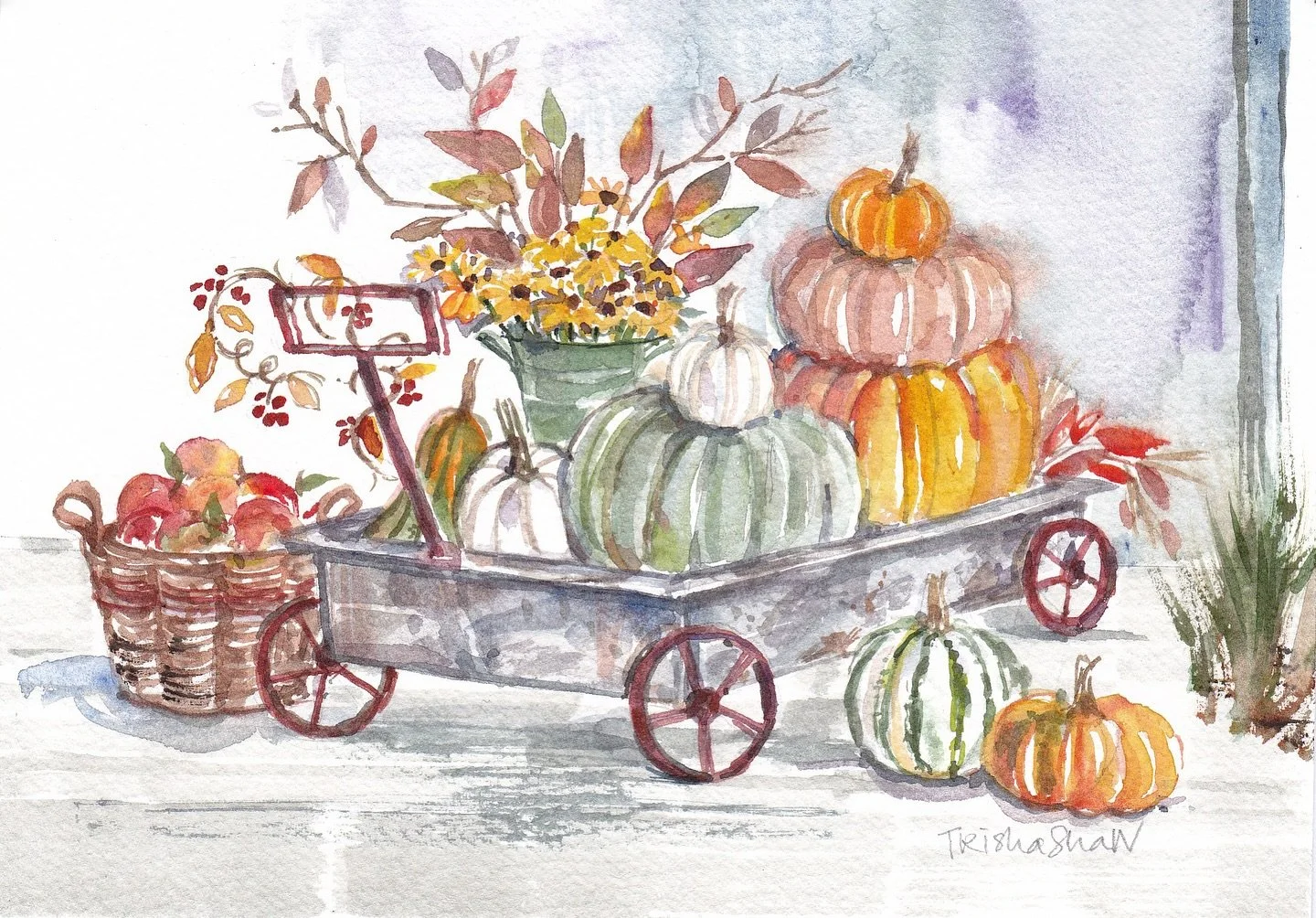 an autumnal vignette from my imagination 💭☺️🍁🧡🍎🍂🎃🍏