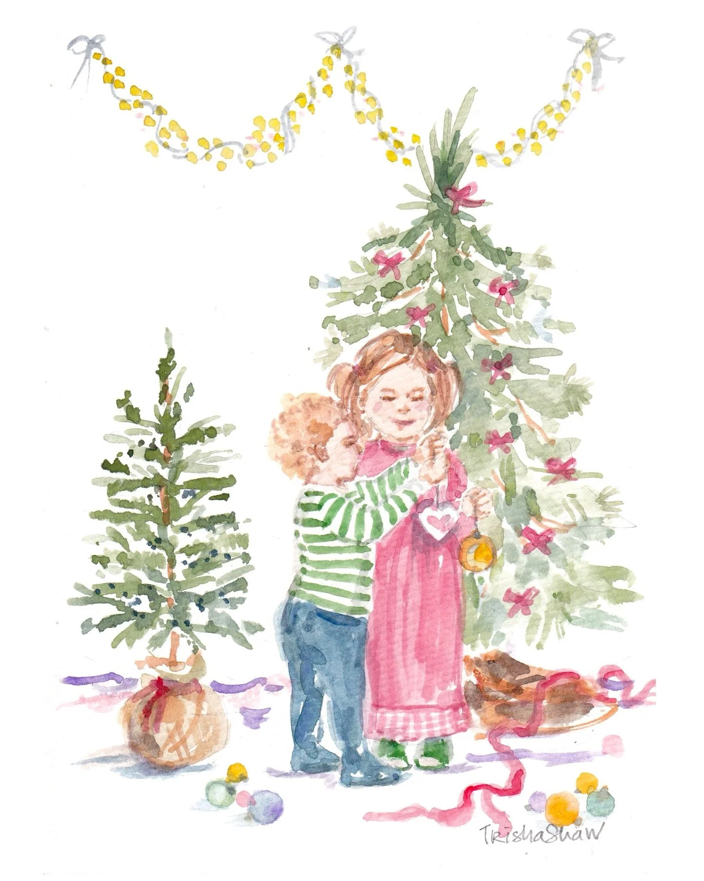 tree trimming, toddler version. i just think this is really cute &amp; it makes me smile🎄🥰