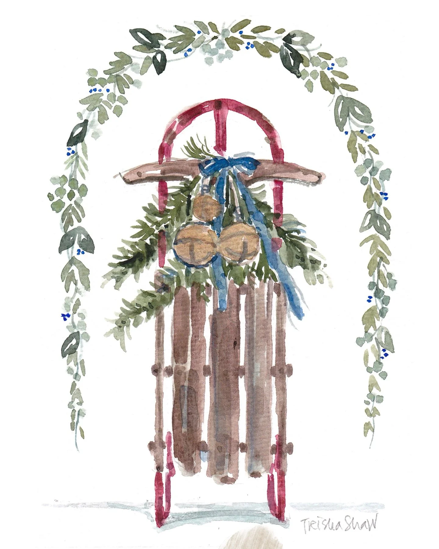 sharing my vintage sled again&hellip;another *old* favorite 😉🤶💛❤️🤎🥰🌲