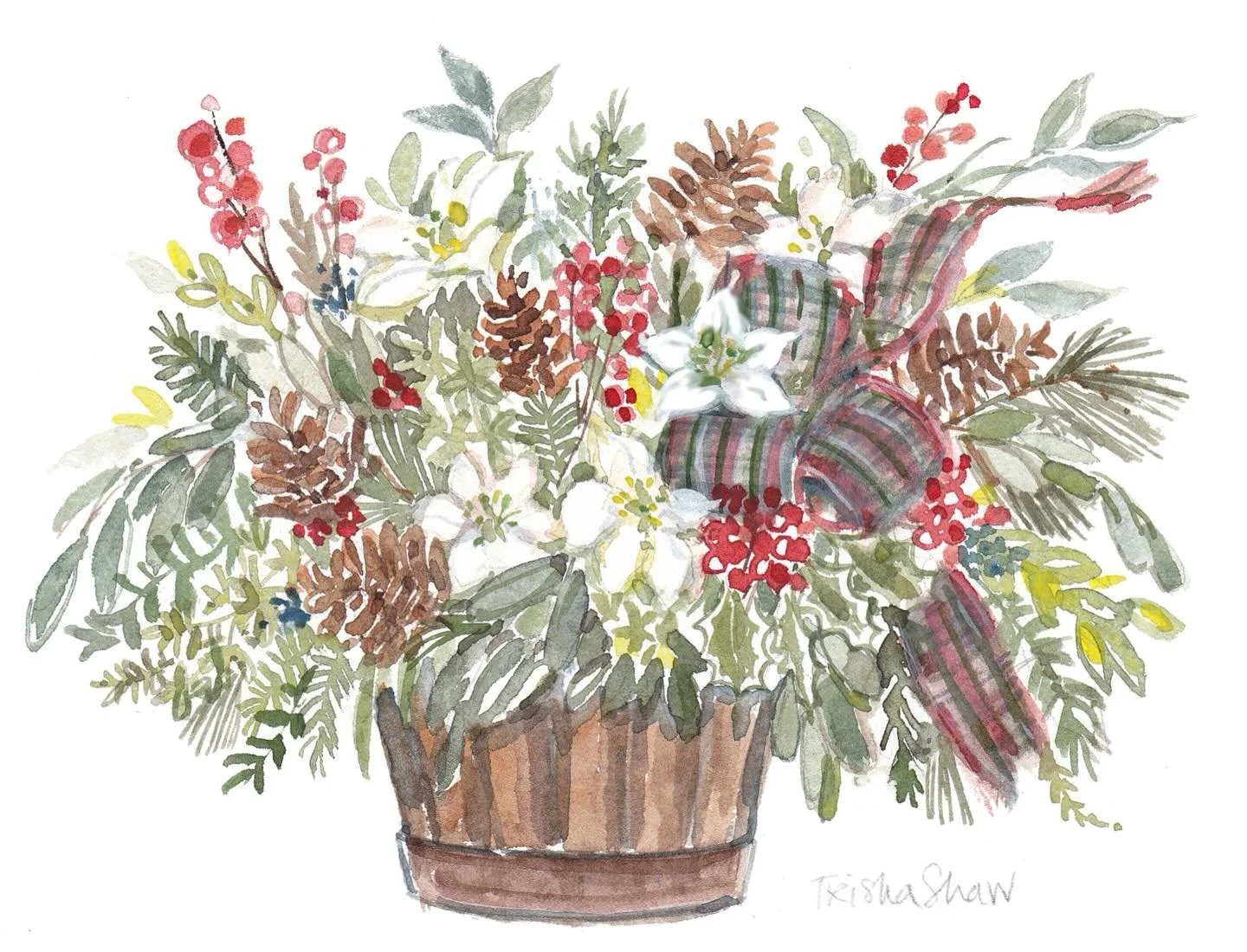 an abundant basket of holiday greens 💚🎄✨❤️