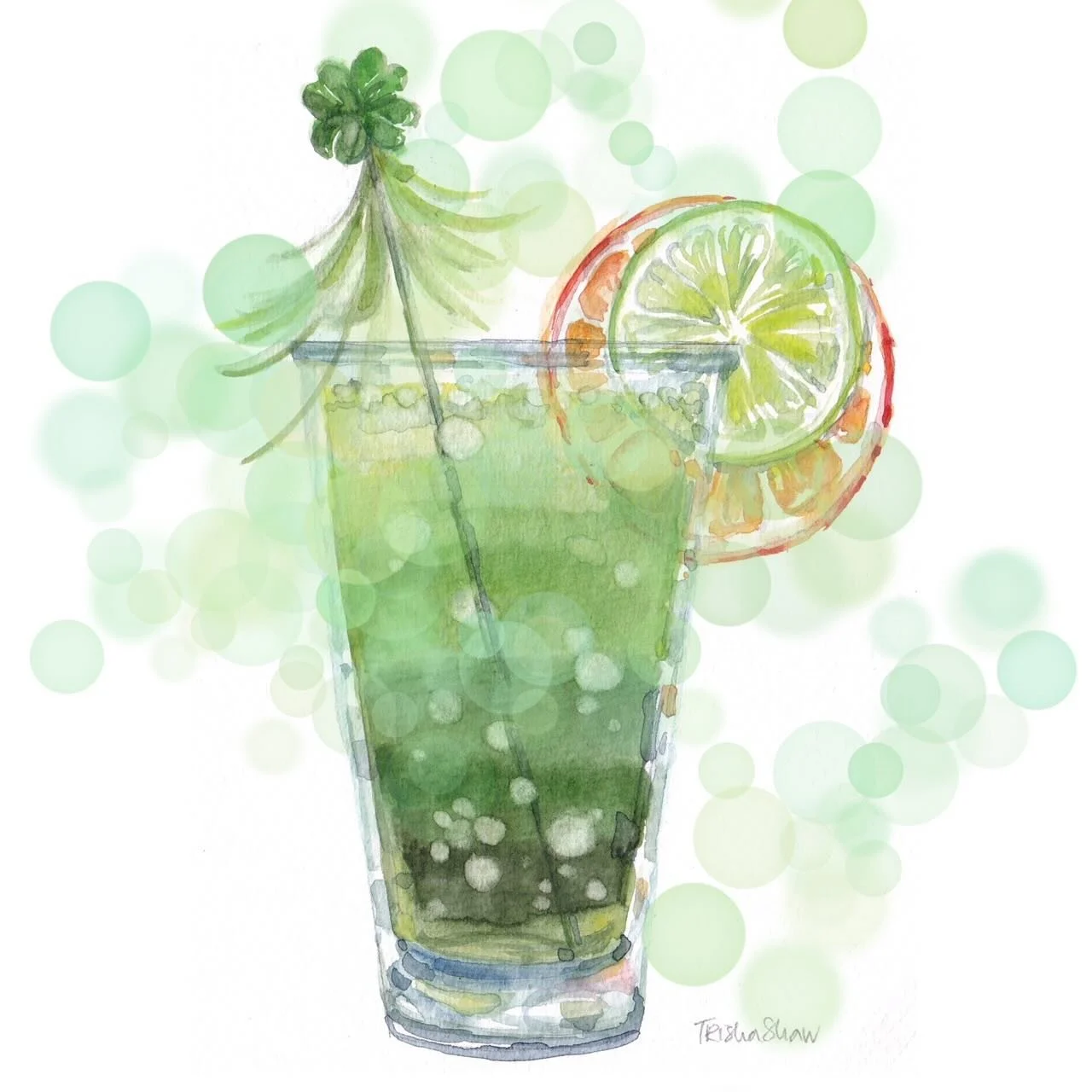 a drink of greens for an end-of-day lift!☘️💚✨😎🫧🧡🍀