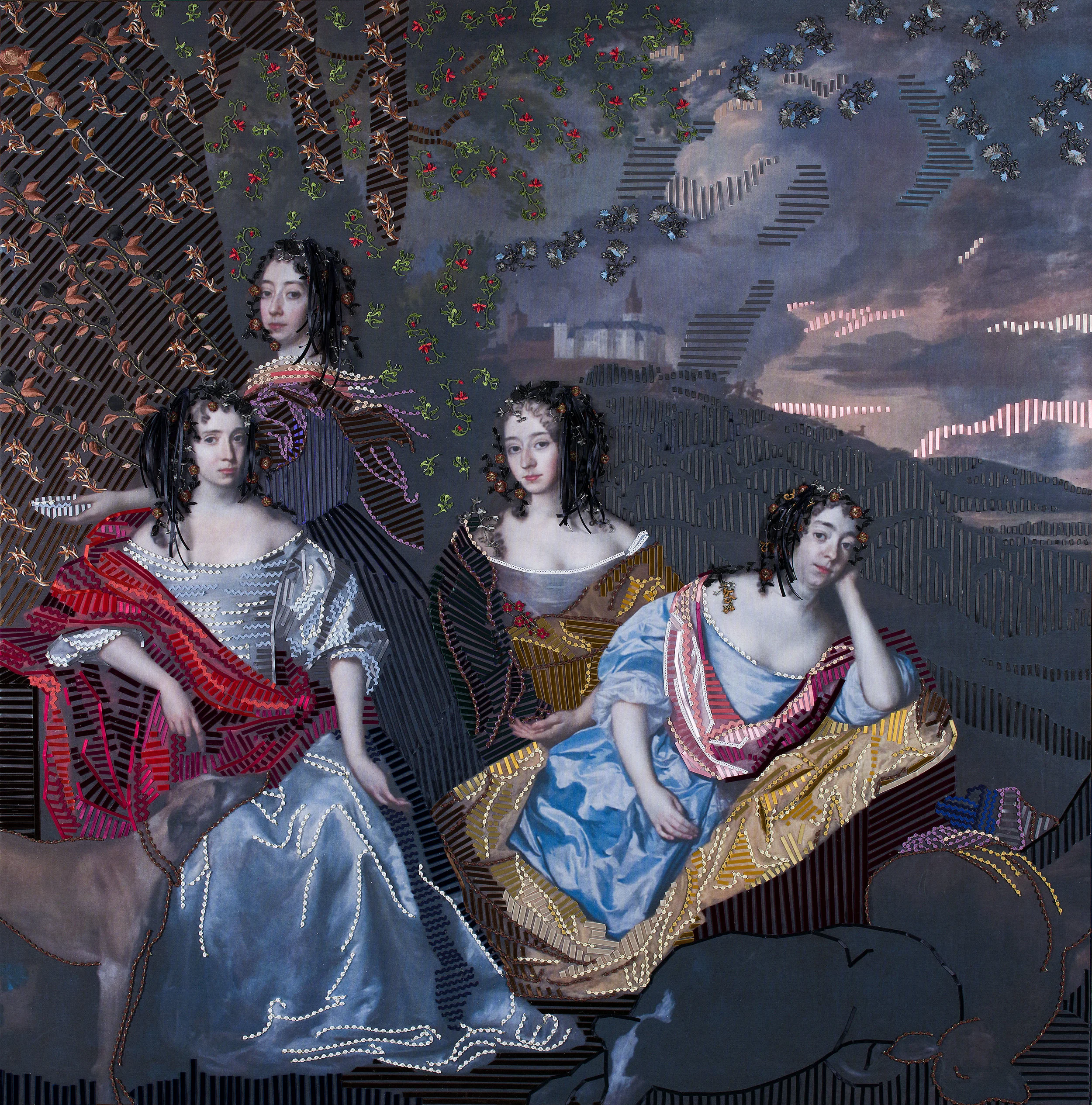 Henriette and her sisters fotografie 196x200cmGJvRooij.jpg