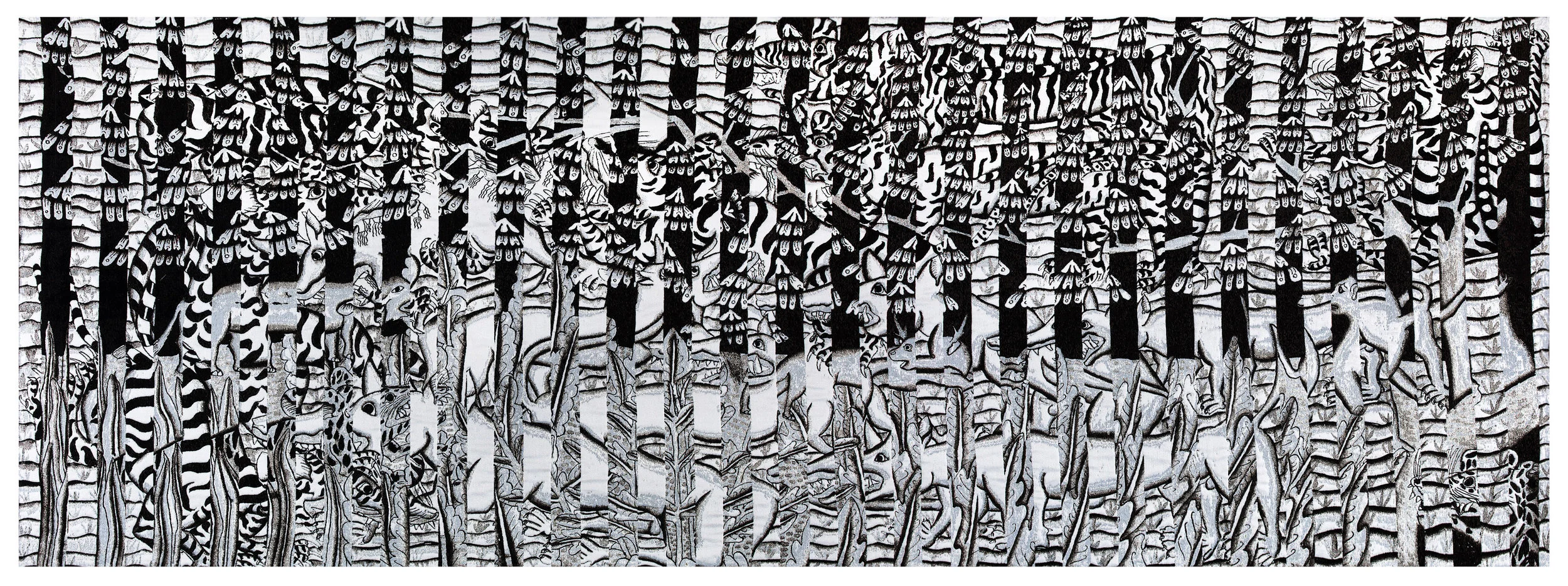 Sanur, jacquard woven, 143 x 389 cm