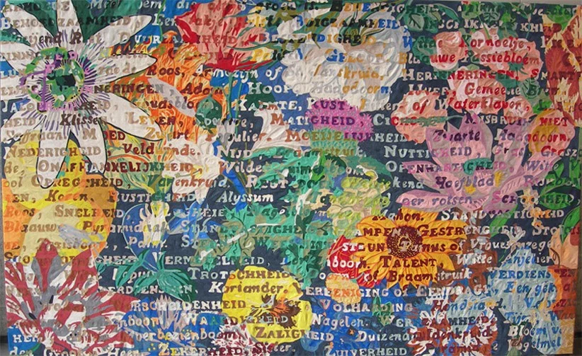 Speech of flowers, 200 x 300 cm