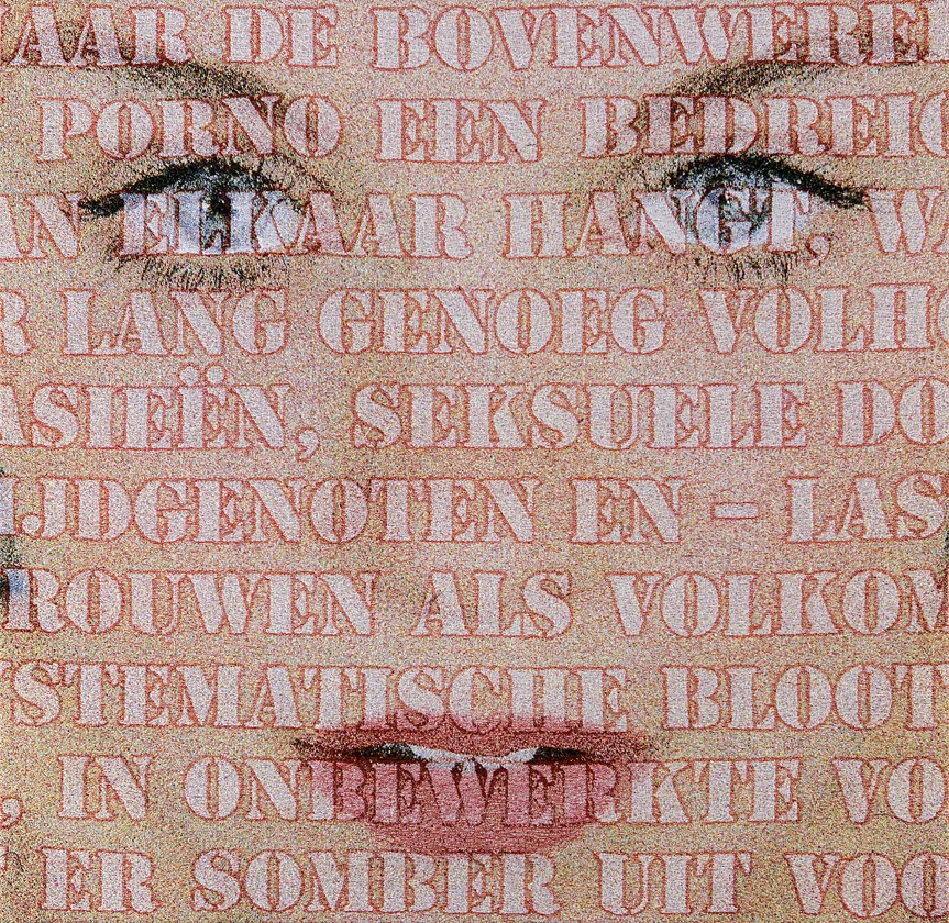 Open Mouths: no. 43 (Laura), Jacquard woven, 100 x 100 cm