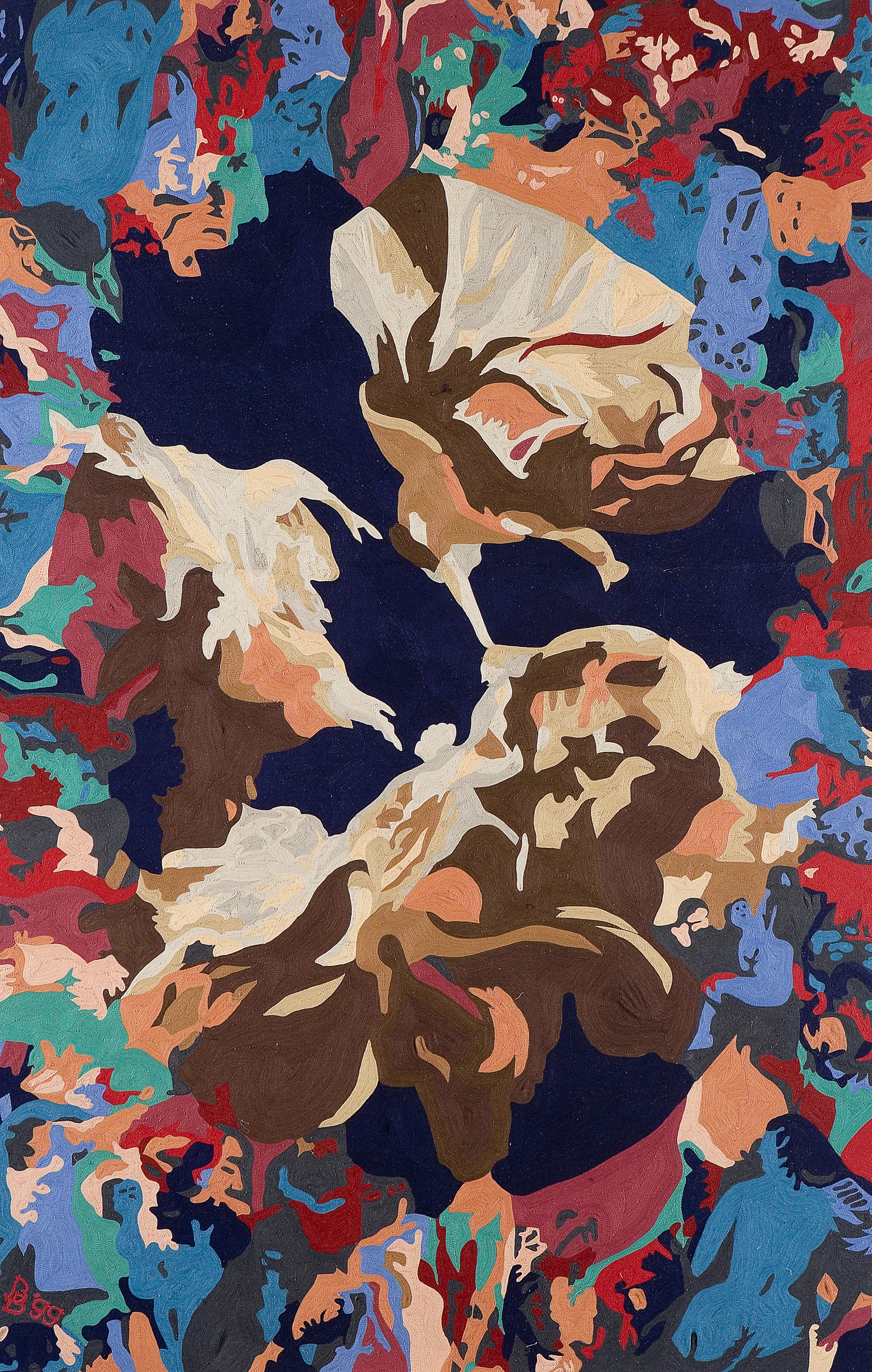 After Rubens, hand embroidered, 205 x 135 cm
