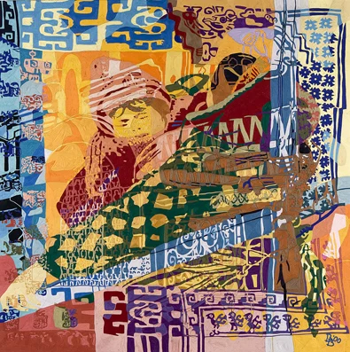 Mother and Child: Mexico, hand embroidered, 200 x 200 cm