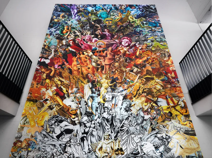 Lady Justice, printed canvas, 7 x 4,5 m