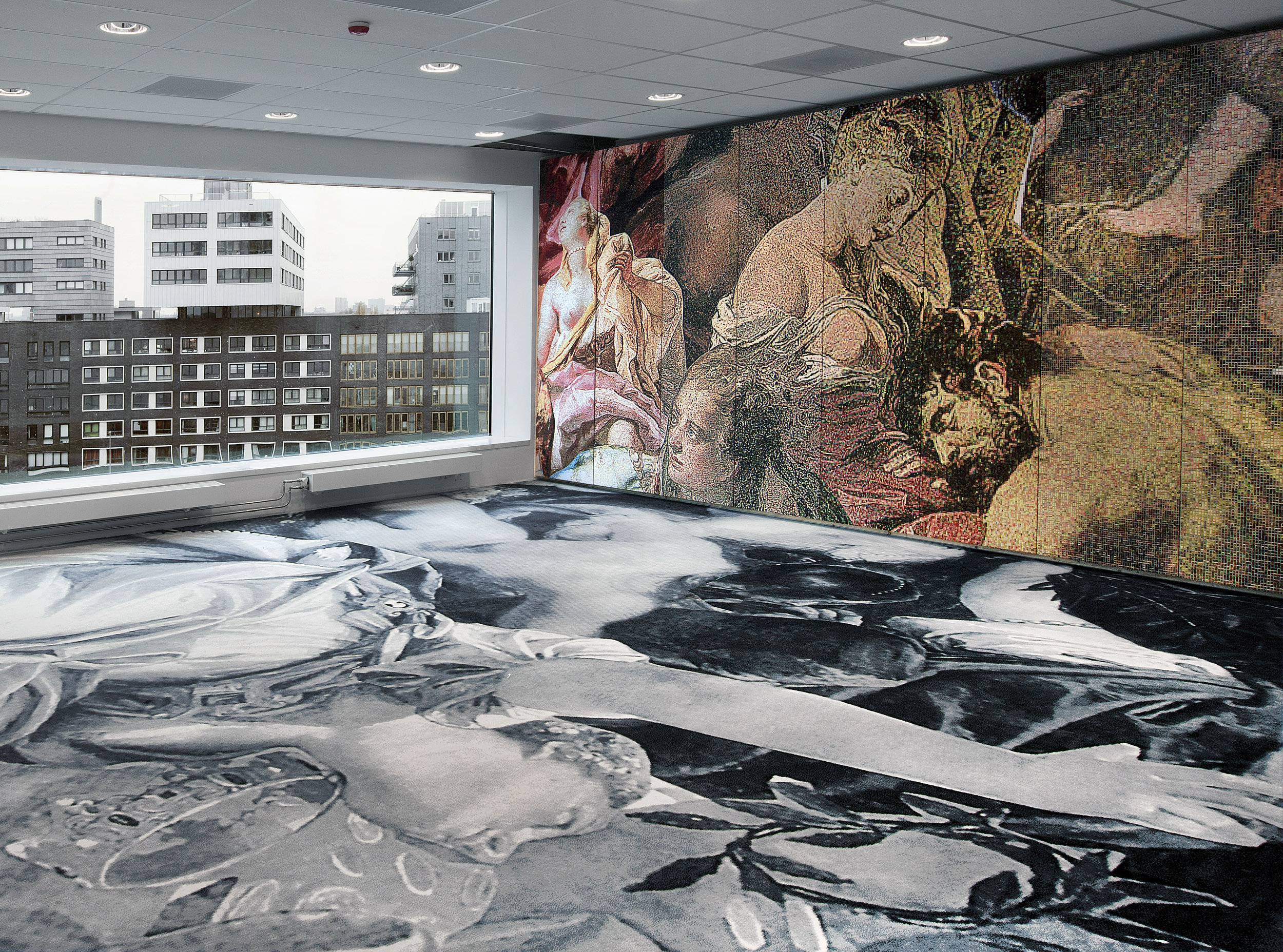Samson and Delilah, jaquard woven, 7 panels, 230 x 455 cm