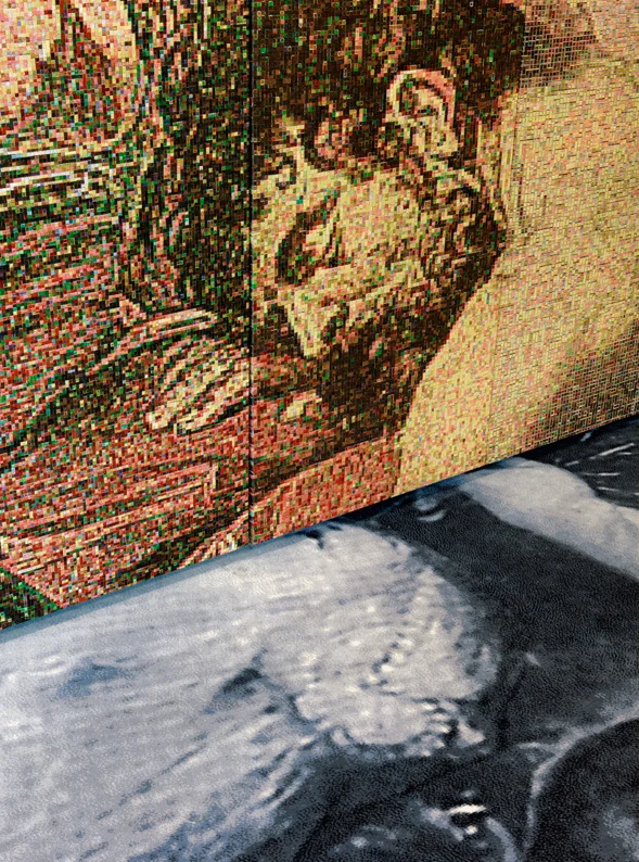 Samson and Delilah, jaquard woven, 7 panels, detail